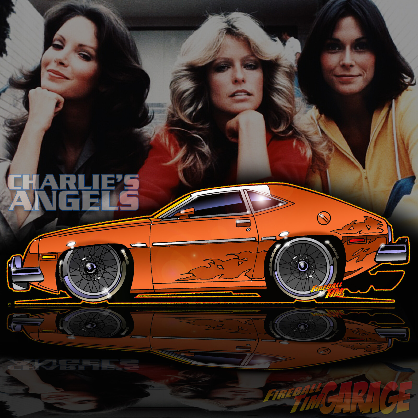 Charlie's Angels Pinto Concept Art by Fireball Tim Garage