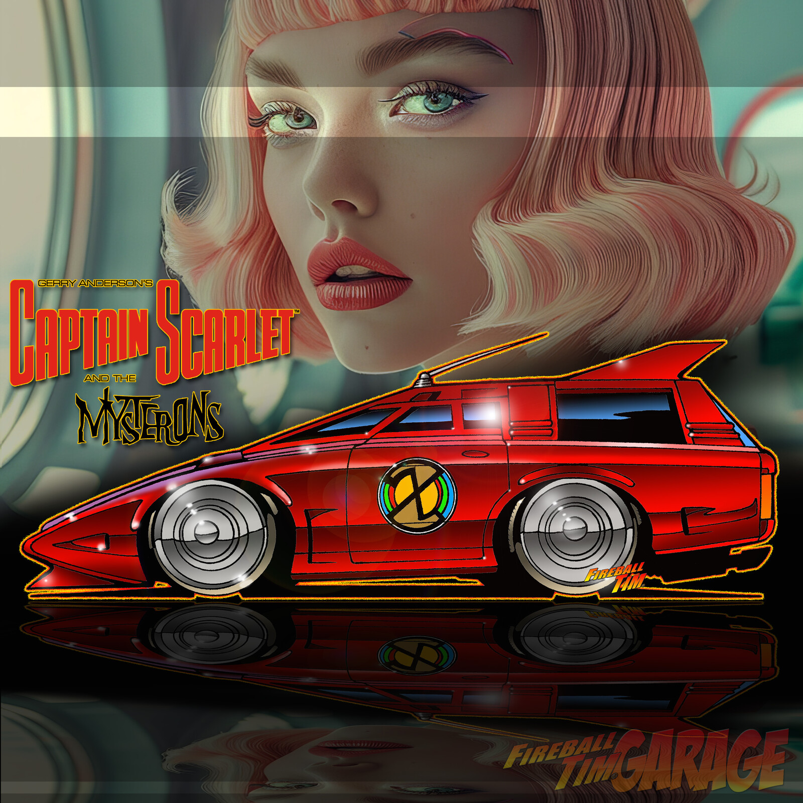 Captain Scarlet Spectrum Patrol Car Concept Art by Fireball Tim Garage