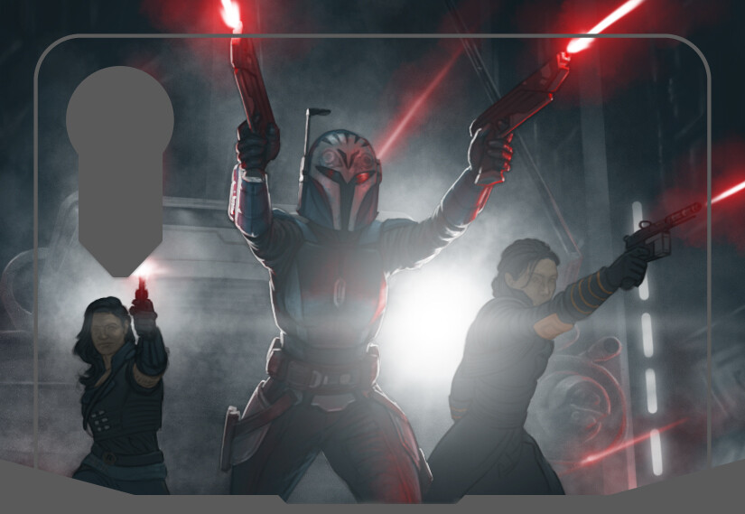 Initial color pass and lighting on Bo Katan