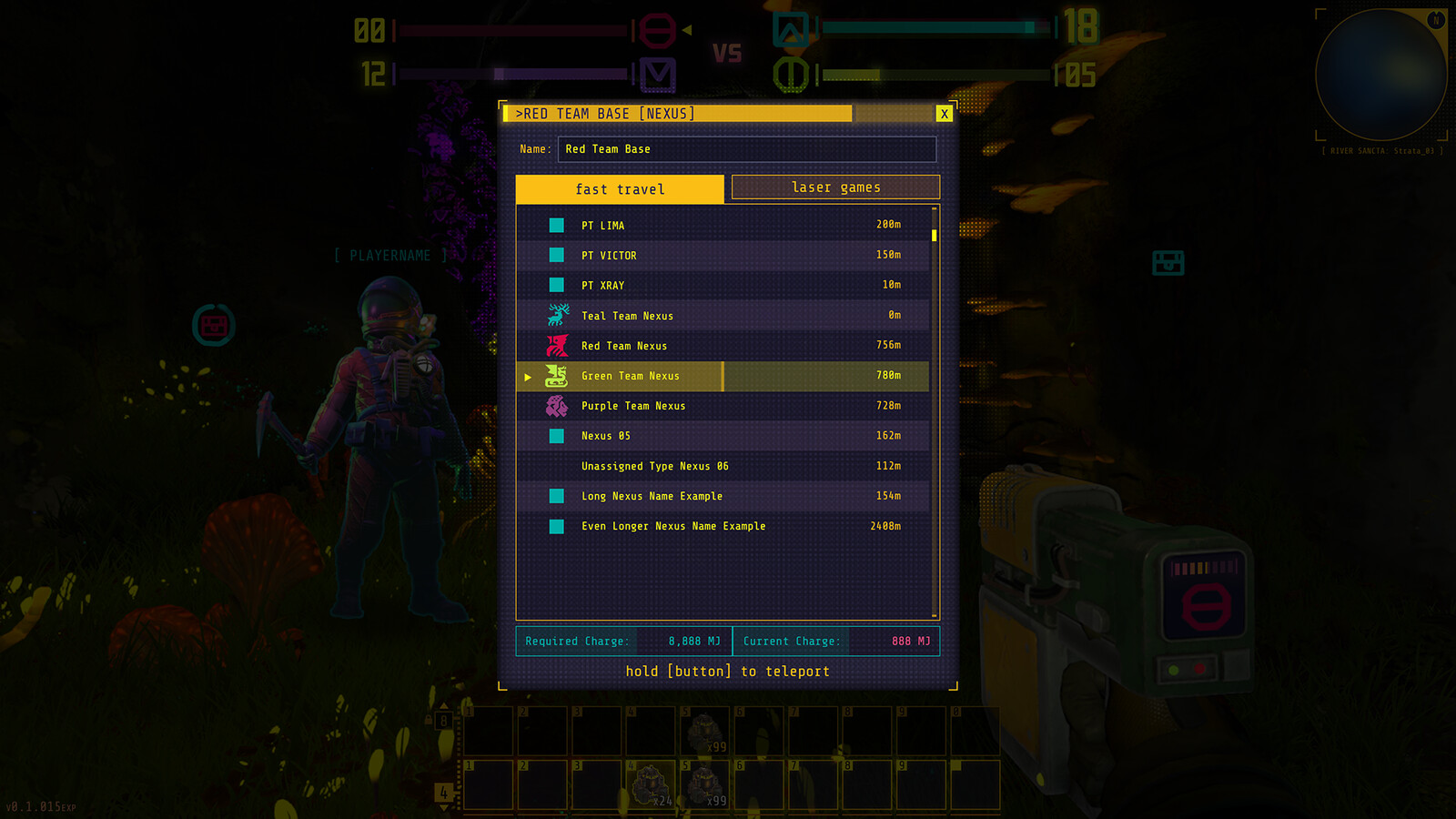 Nexus Teleport Menu
