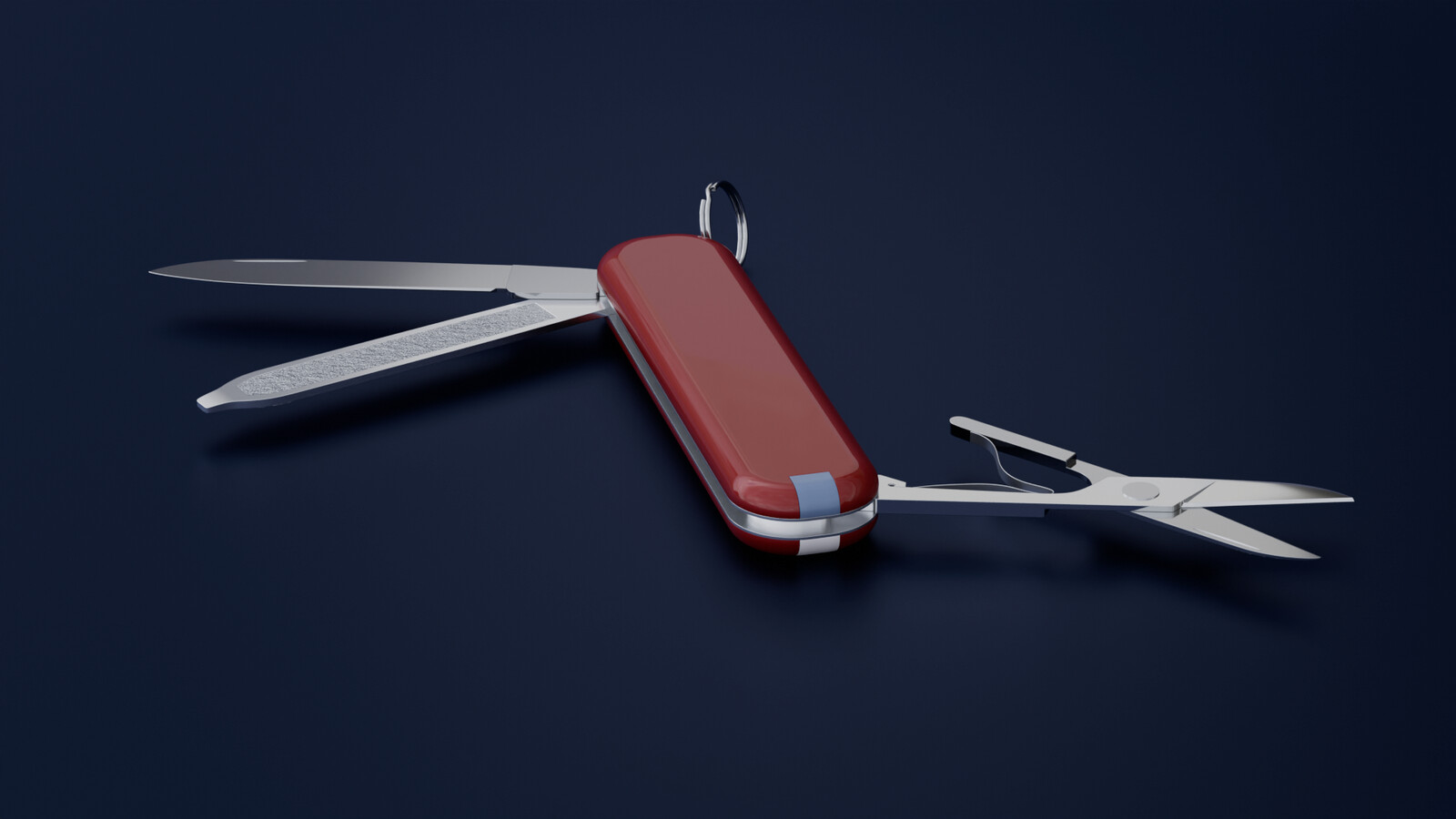 Pocket tool model, open