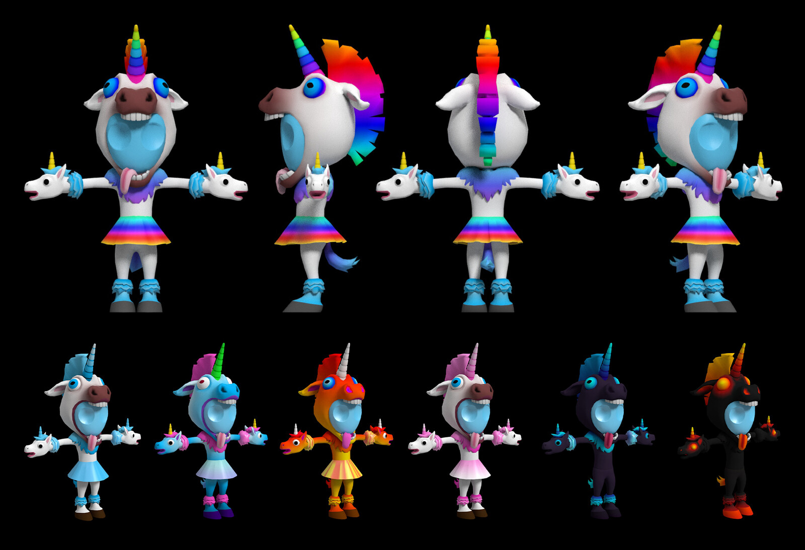 Depending on the clothing item, I either used Zbrush to sculpt the item or go strait to making it in Maya. 