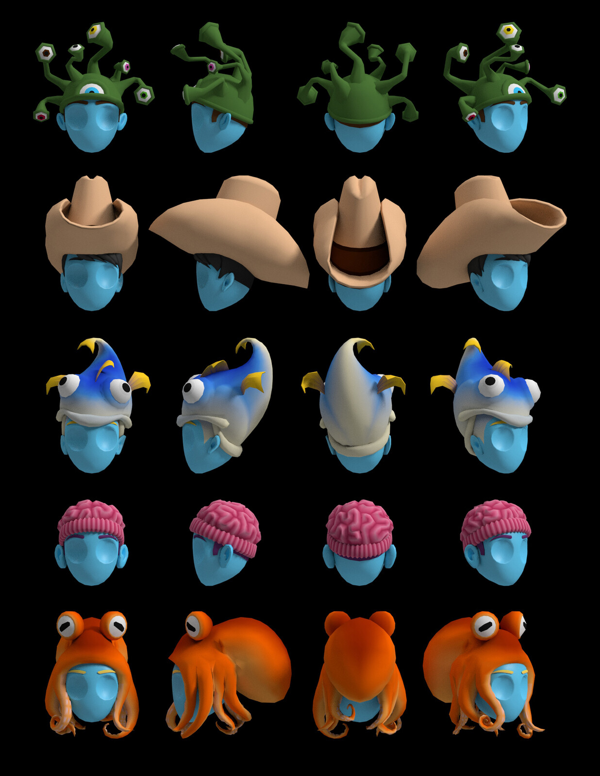 Final 3D base hats