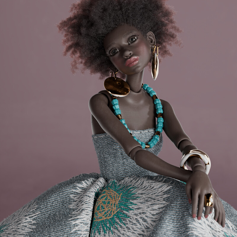 Fashion Doll - Marvelous Designer, Maya, Substance Designer, Arnold