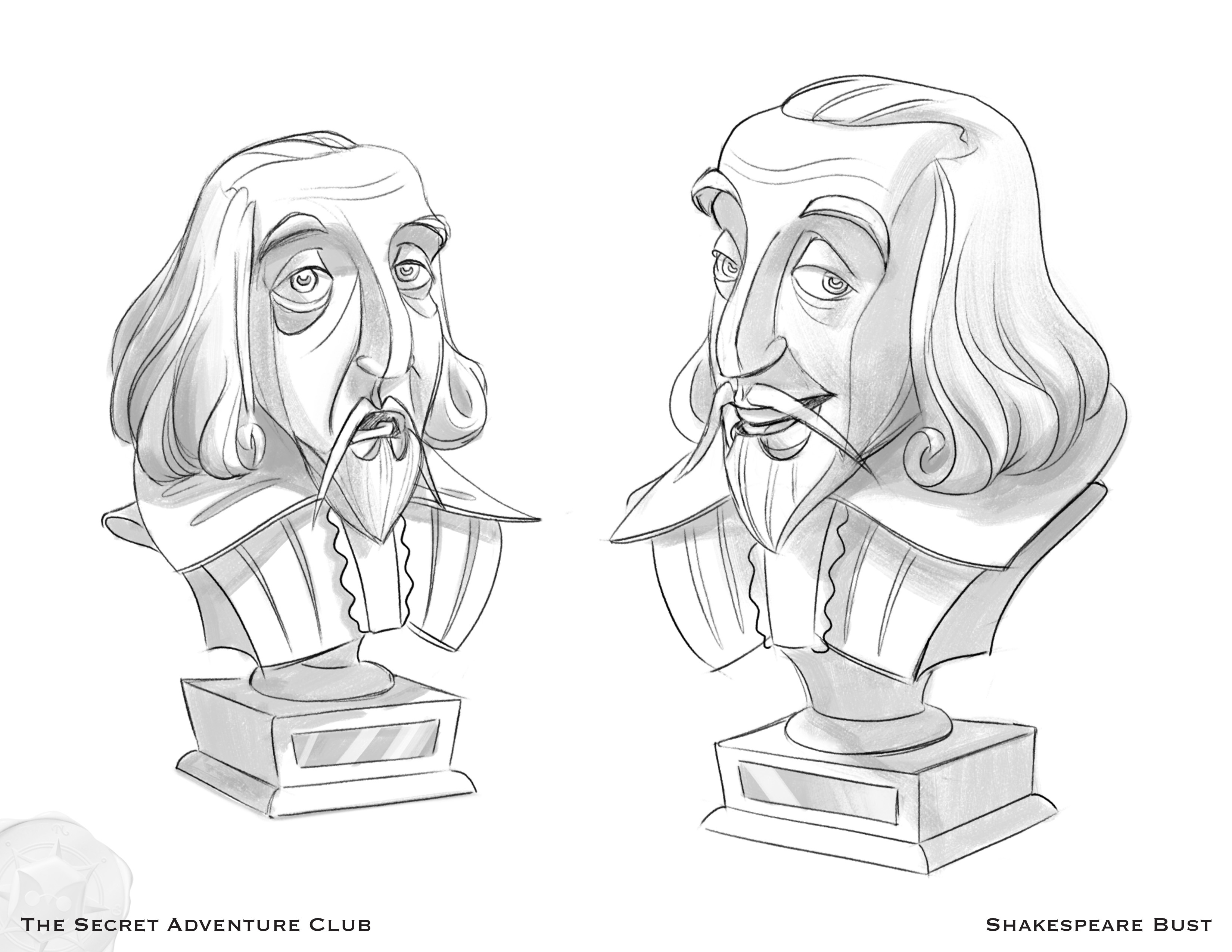 Talking Shakespeare bust.