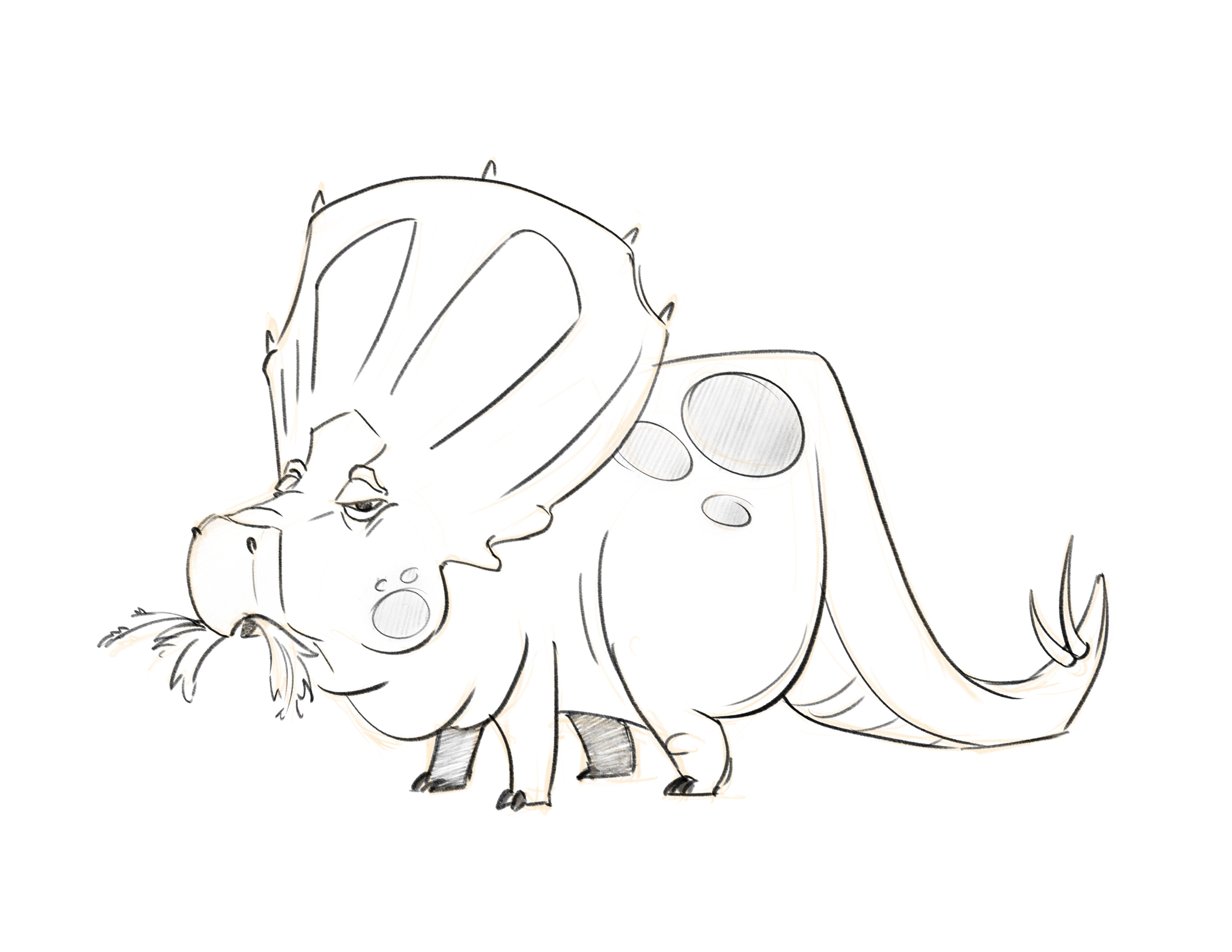 Dino character sketch.