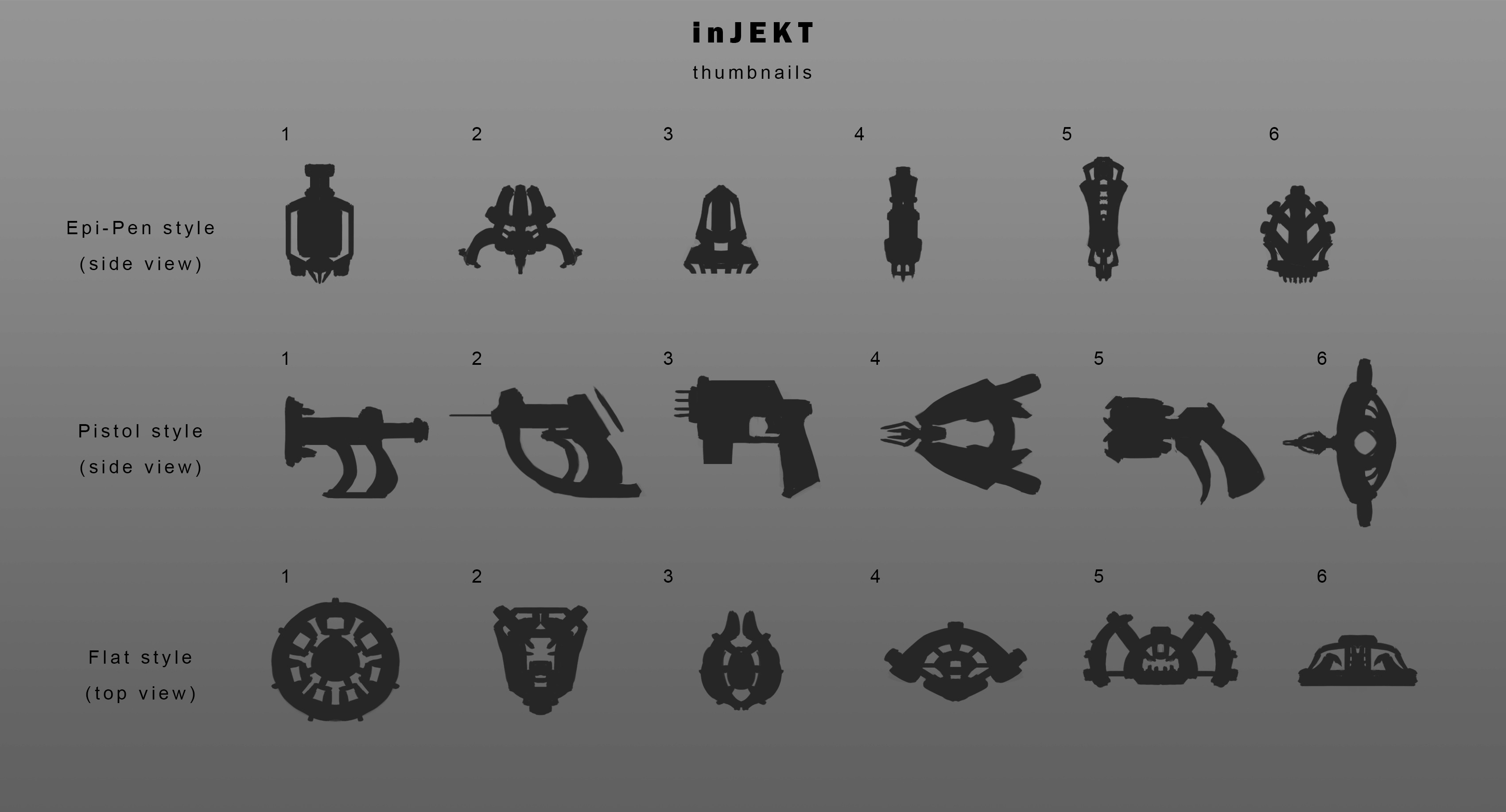 Silhouette exploration. Delivery method brainstorming. 