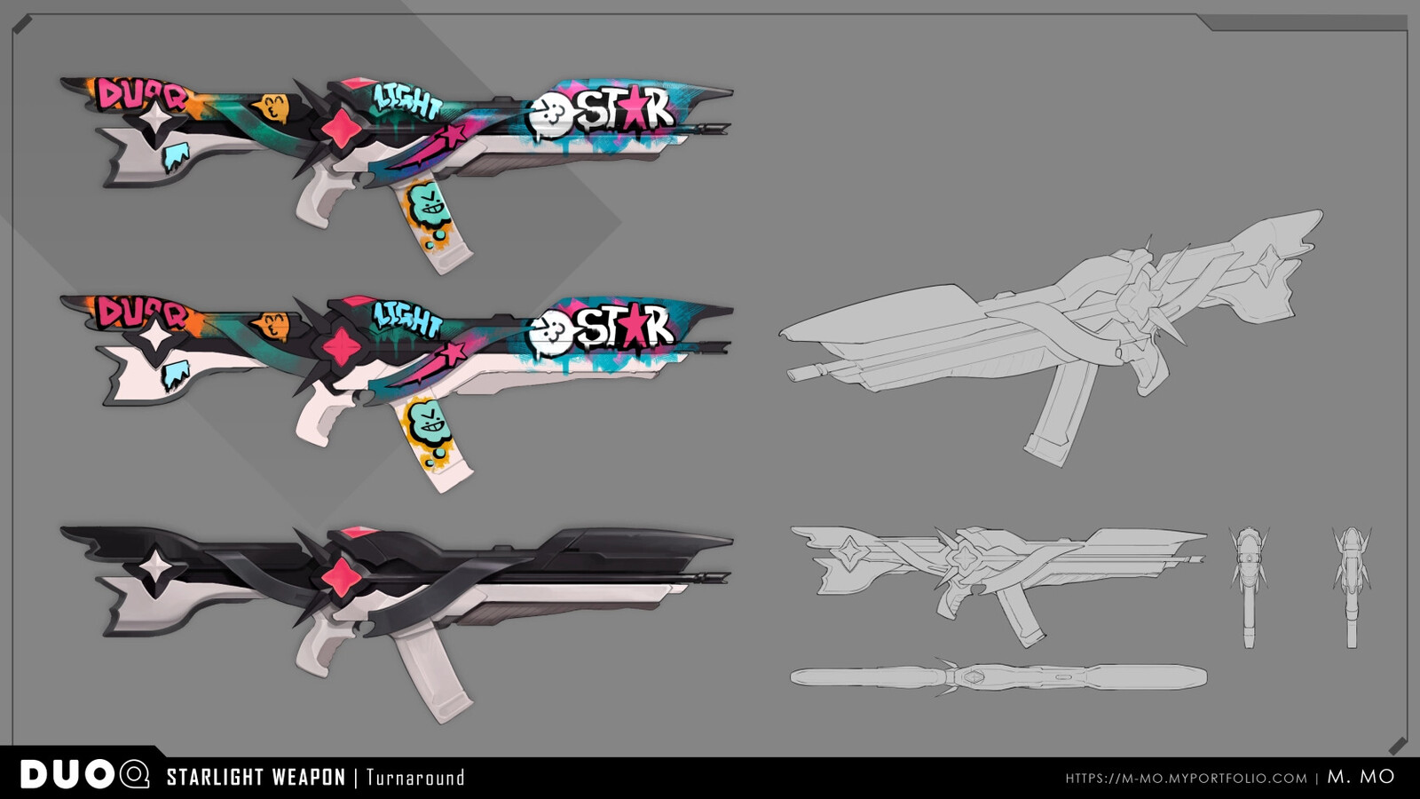 This was the reference I was given for texturing. 
Concept art by M. Mo: https://m-mo.myportfolio.com/