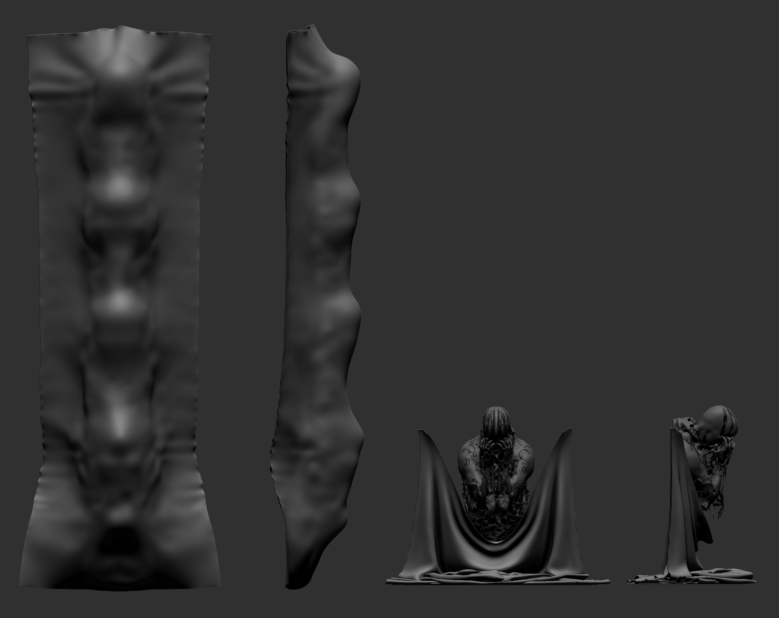 Modular Column Asset With Drapery