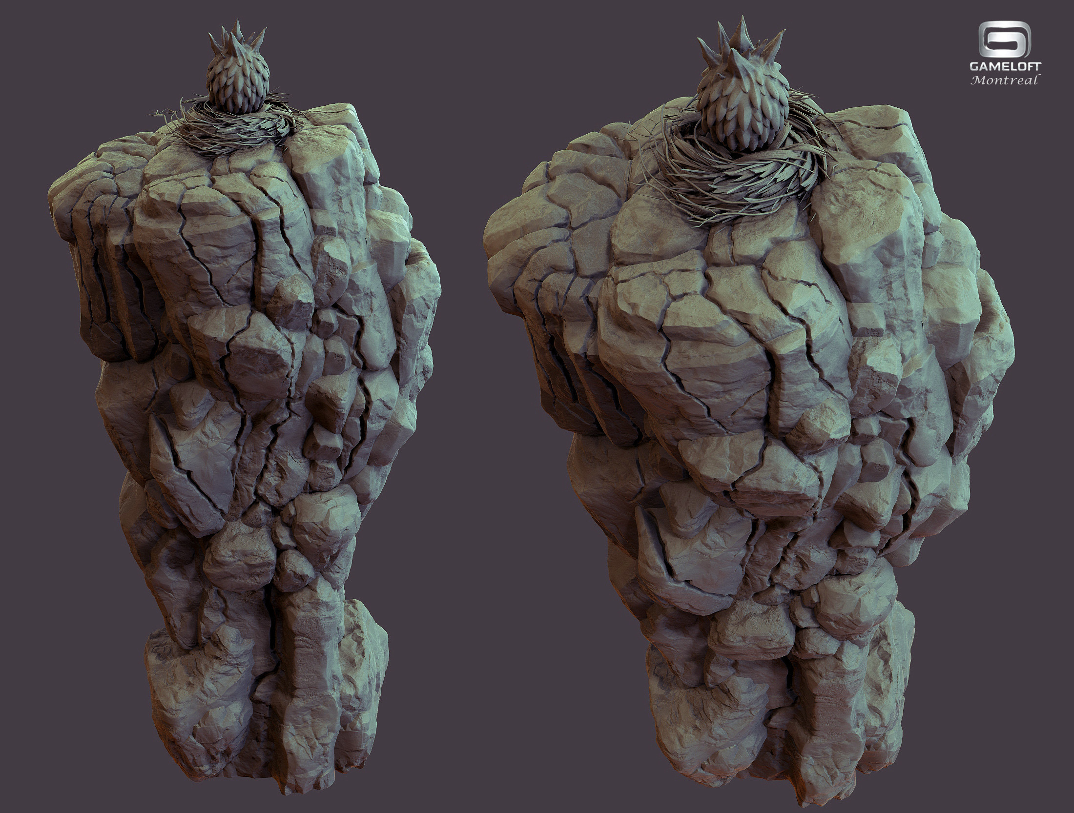 Environment sculpted using zbrush