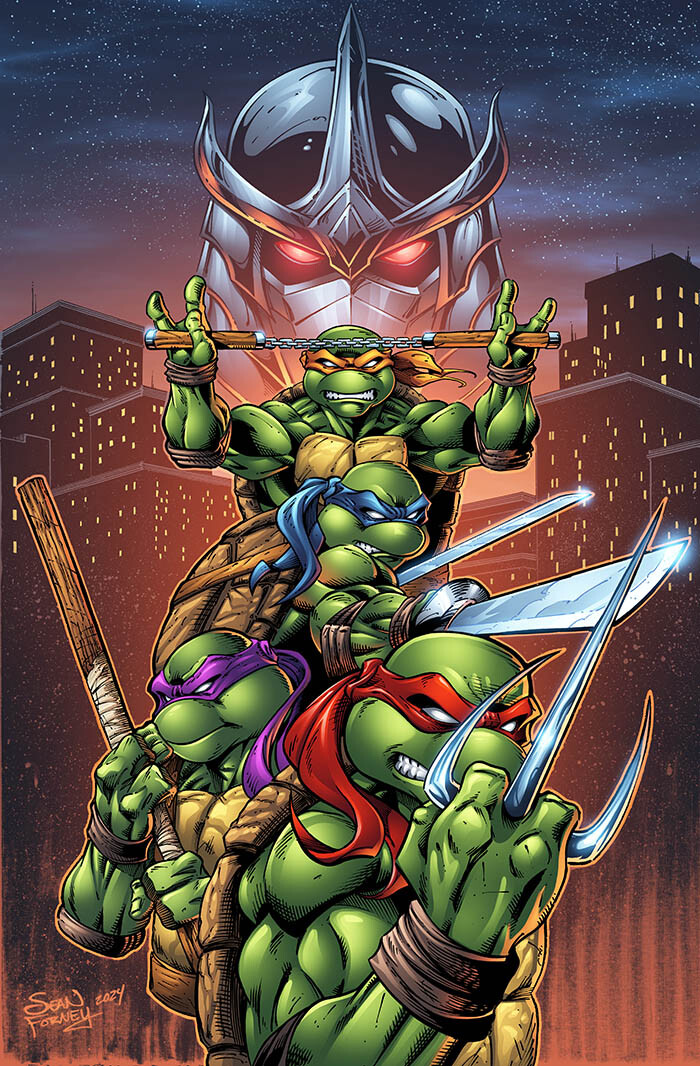 Teenage Mutant Ninja Turtles fan art 

lines and colors by Sean Forney 