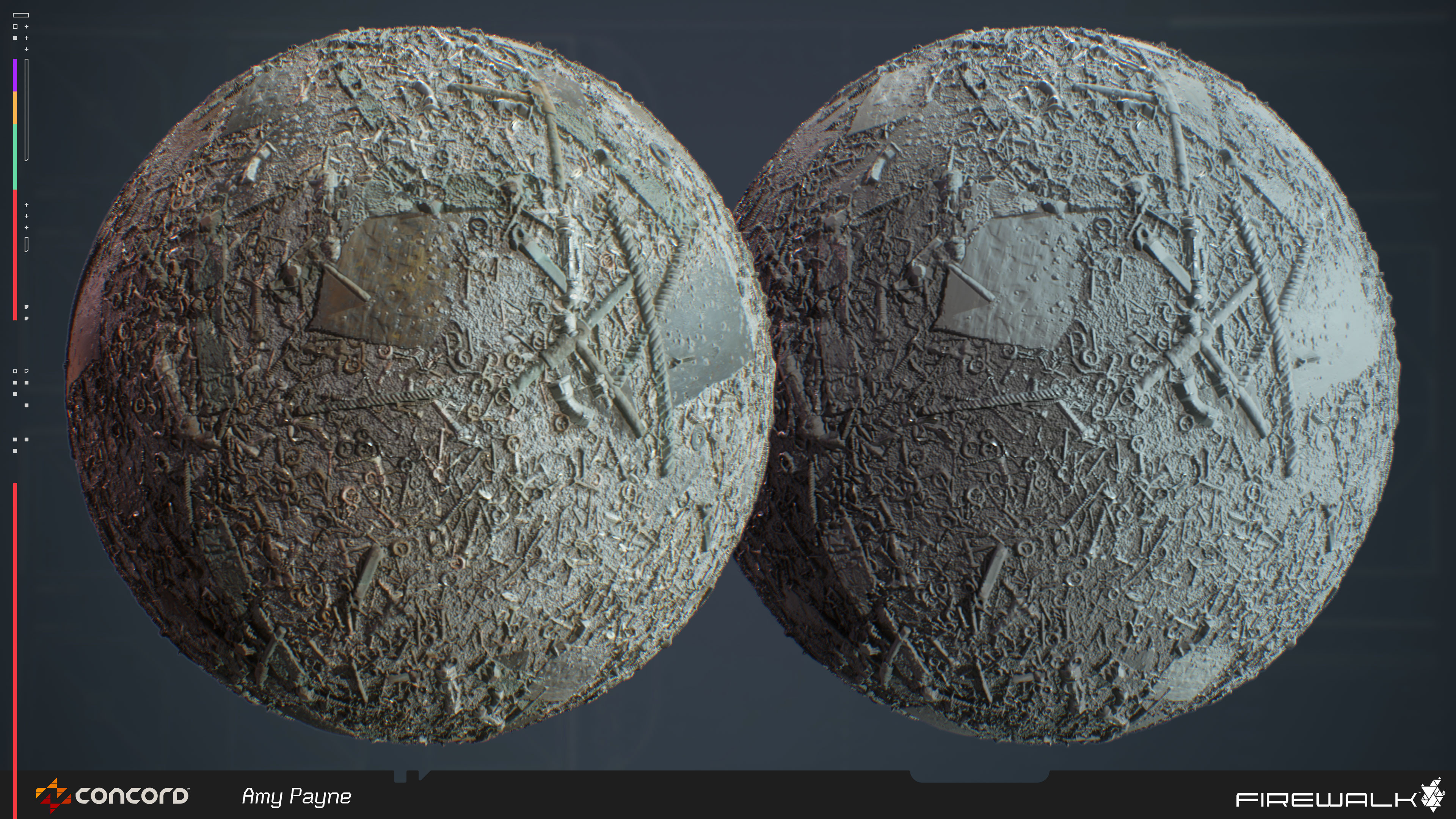 Pulled atlas assets from Adobe 3D Substance library, then combined together in Substance Designer. Due to time constraints, we had to pull from that library as opposed to creating these pieces by hand.