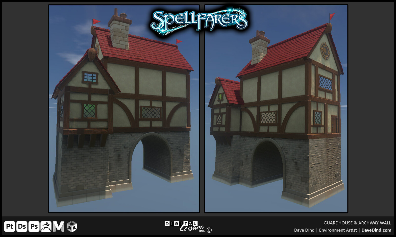 Guardhouse &amp; Archway Wall - the Guardhouse can also be placed on the ground