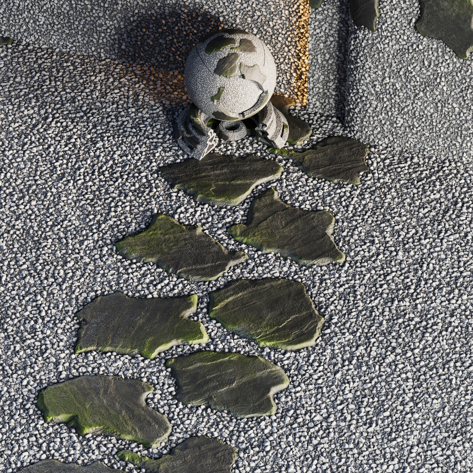 Substance Designer | H68 Slate and Gravel Pathway | PBR | 4K