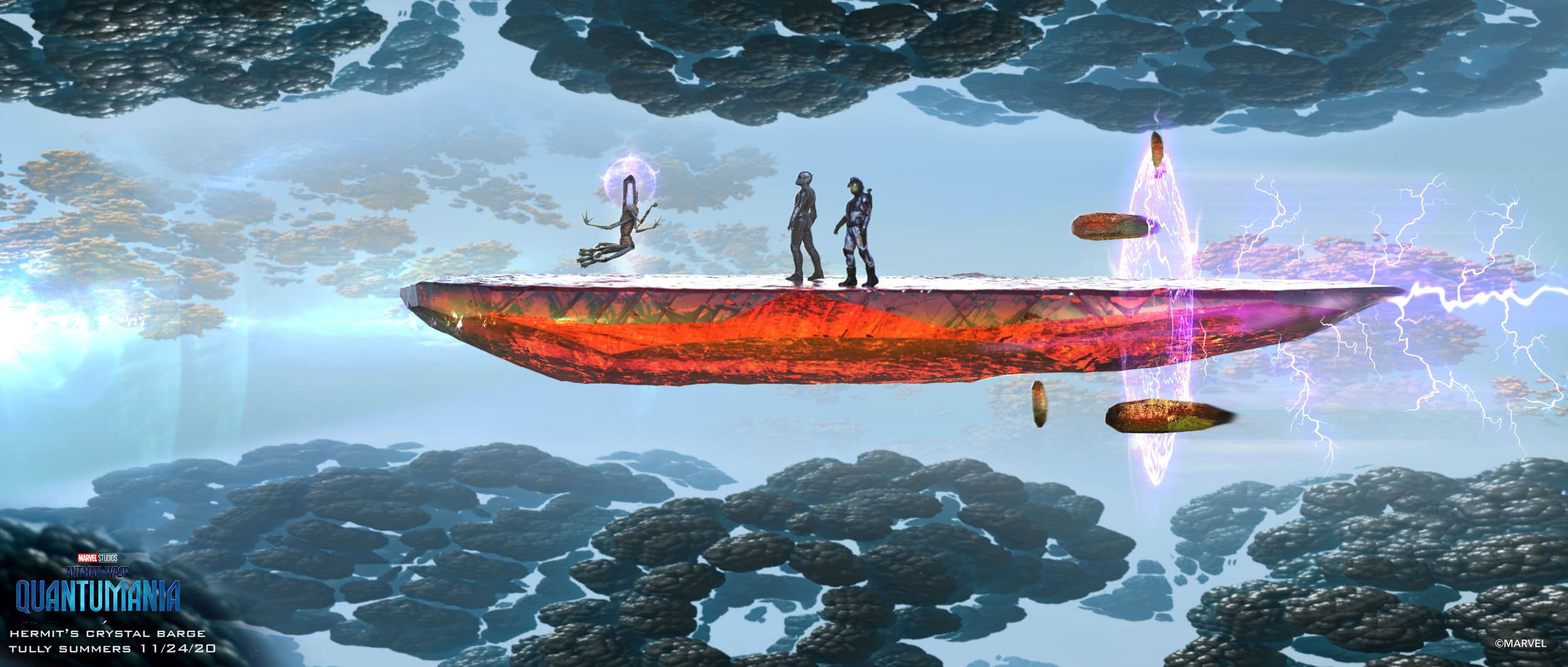 The Hermit piloting his crystal barge