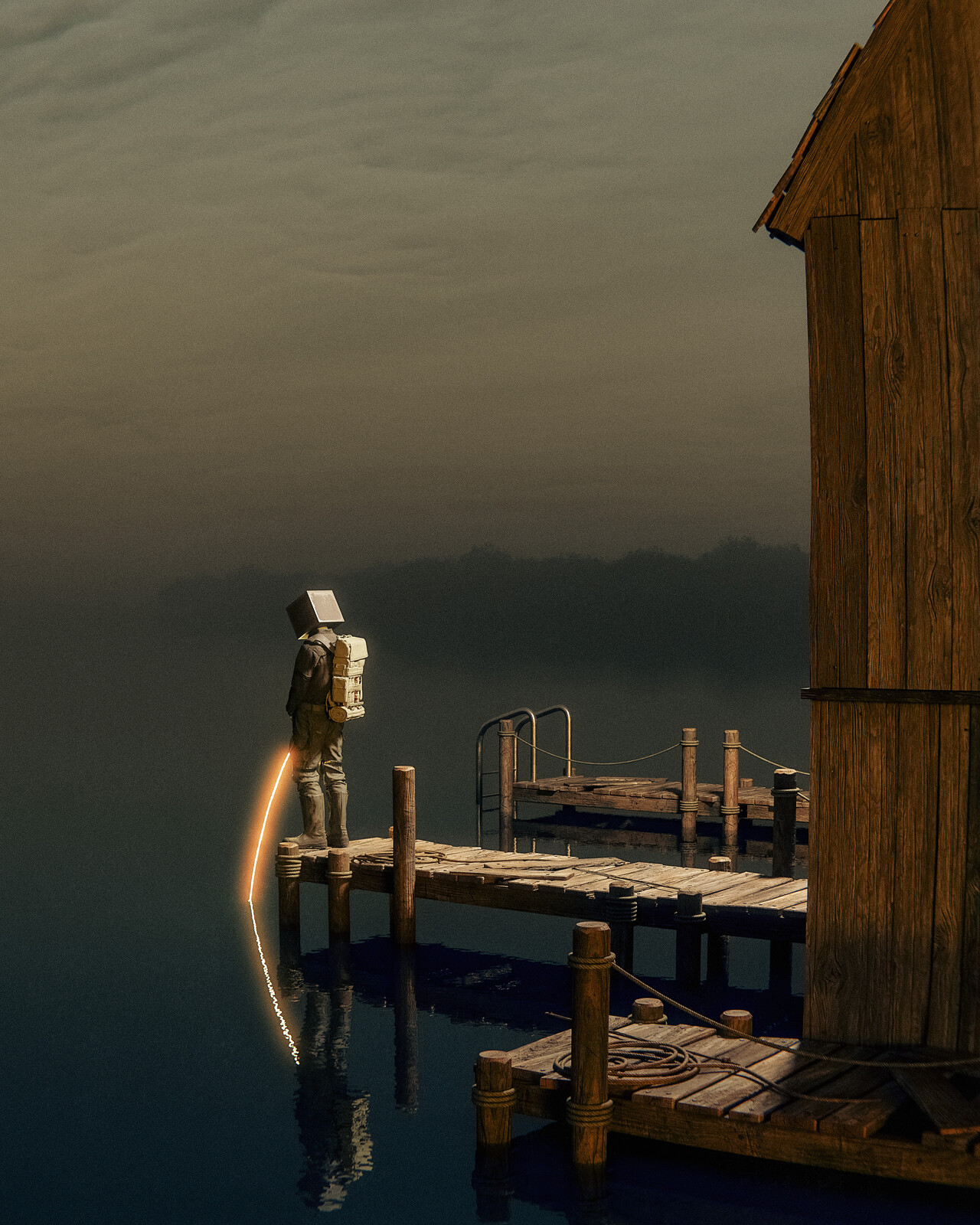early morning on the docks