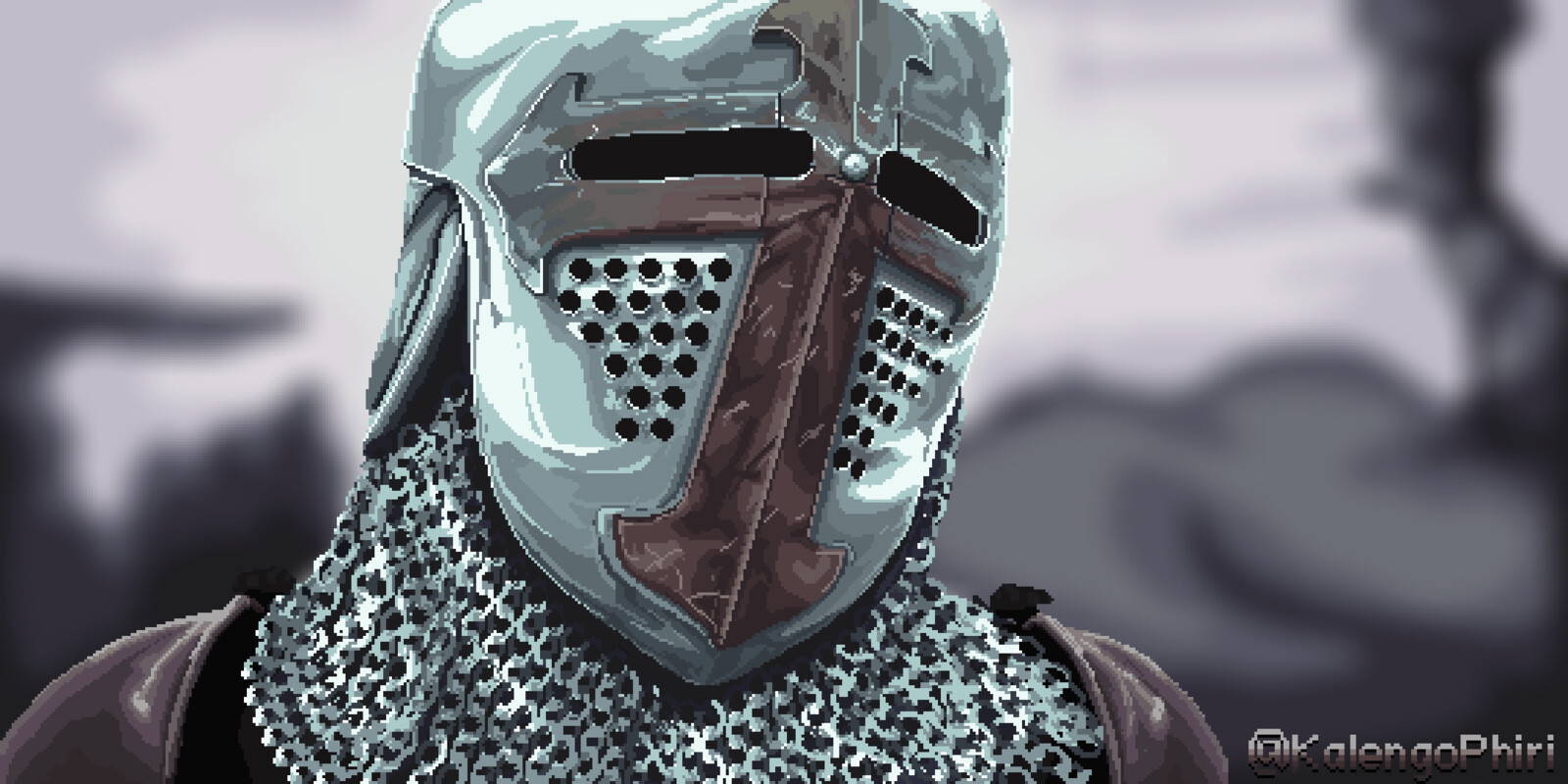 The Battle is Over, The Warrior is Unscathed! Pixel art!