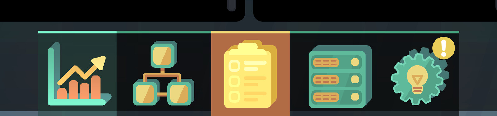 Screen select toolbar