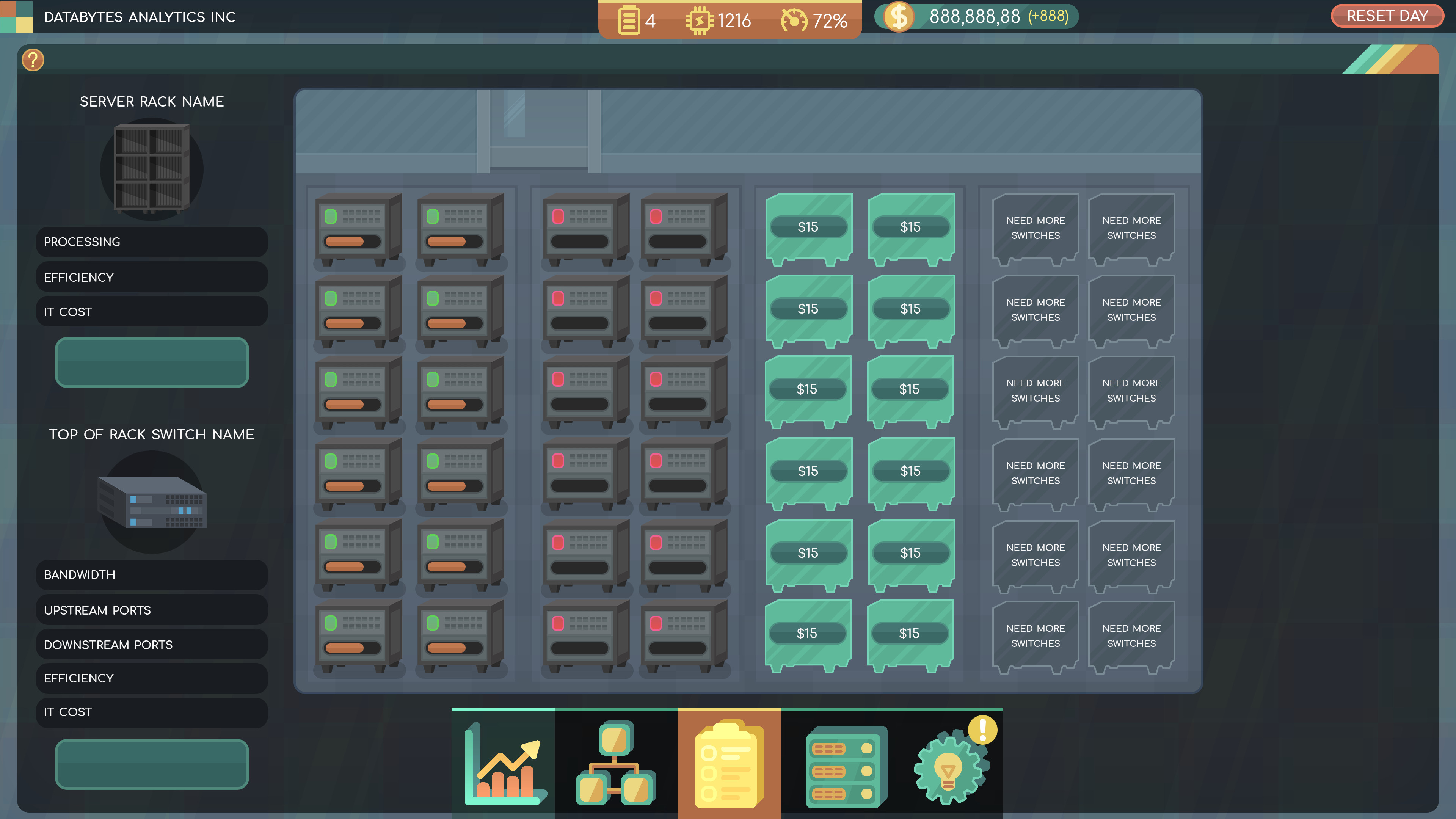 Server room screen