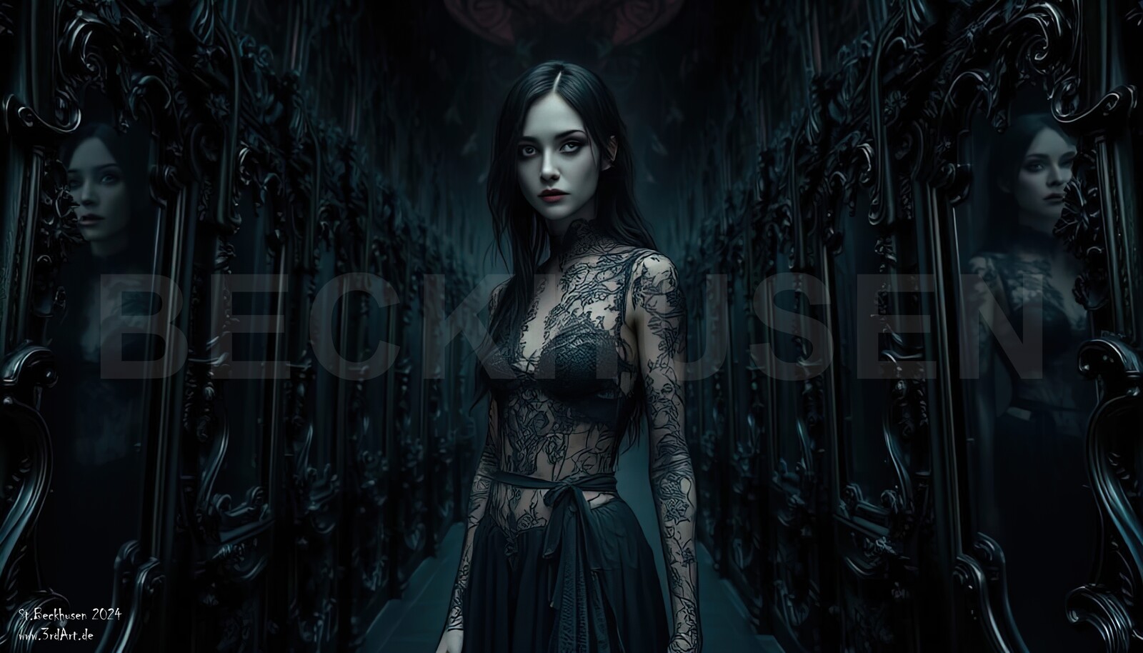 Haunted Woman artworks are on request available for sale. More sets will follow. 