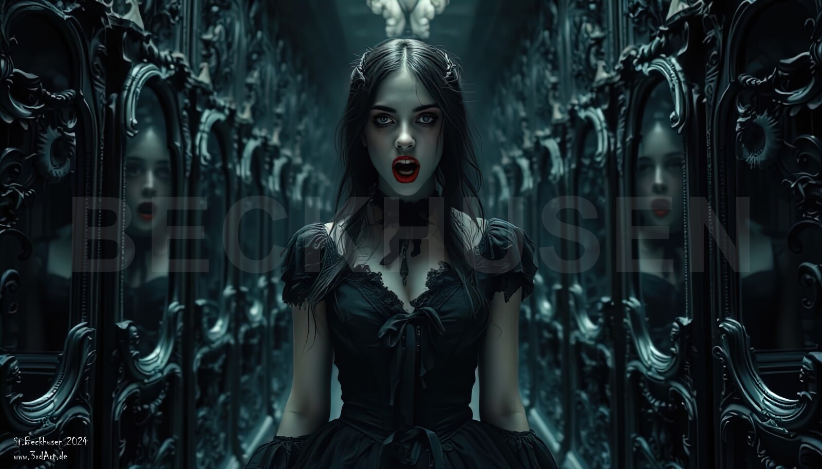 Haunted Woman artworks are on request available for sale. More sets will follow. 