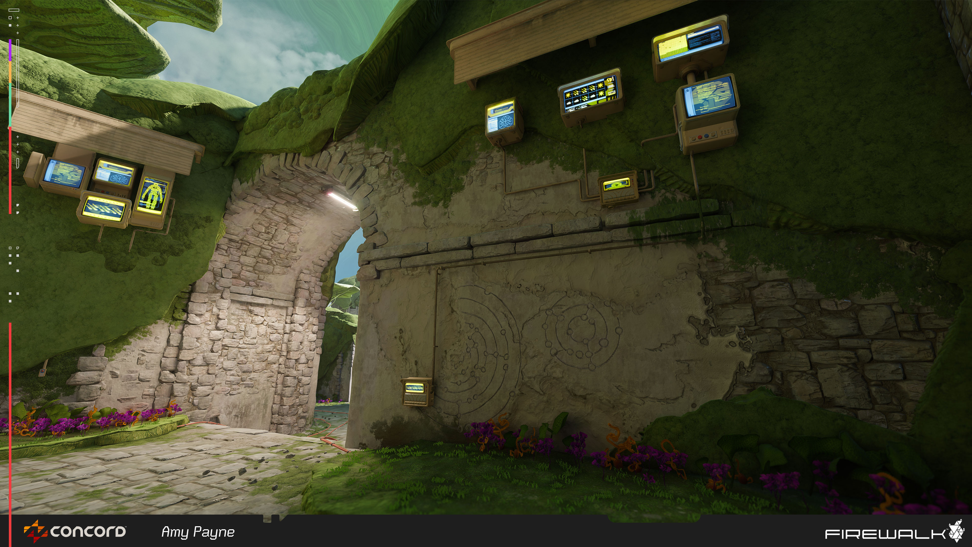 Here you can see some plaster damage decals and some constellation decals based on concept from Theo Prins.