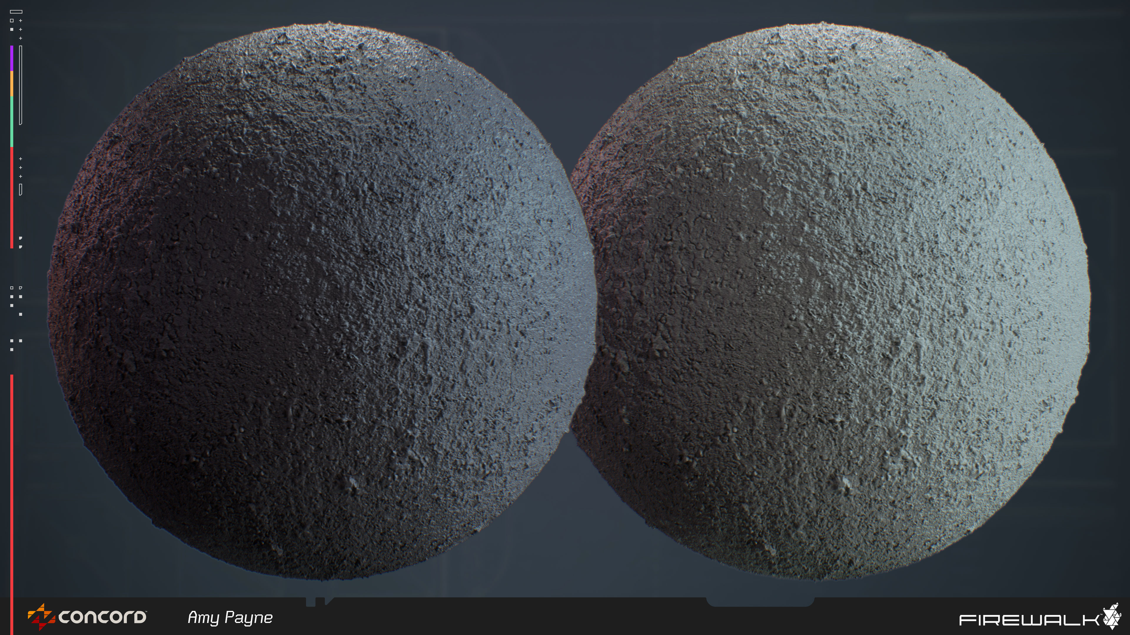 Detail normal we used on the asteroid meshes that Mak Malovic sculpted.
