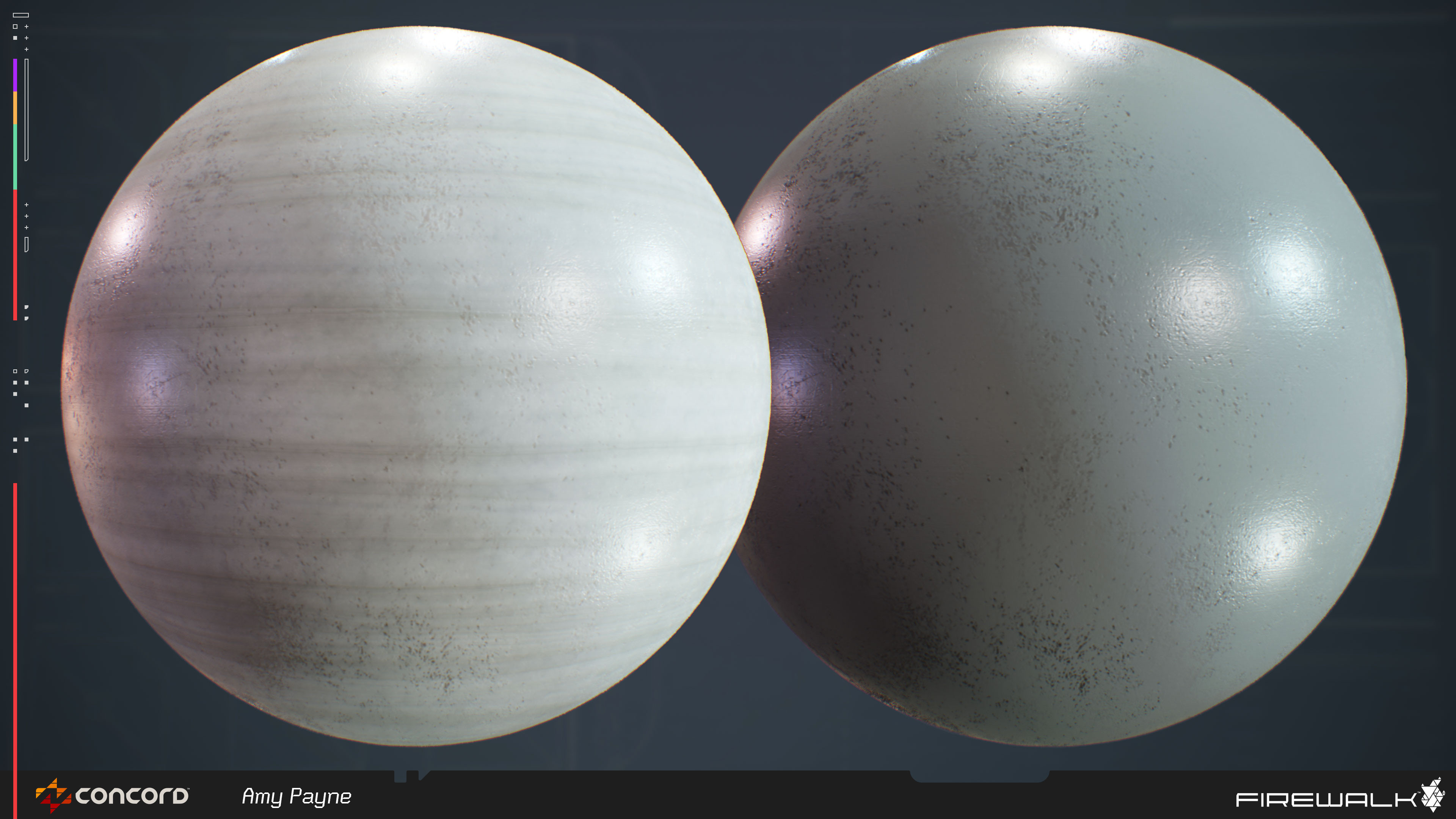 Marble material created for look dev early on, and then used as a base for our emissive lights in the map.
