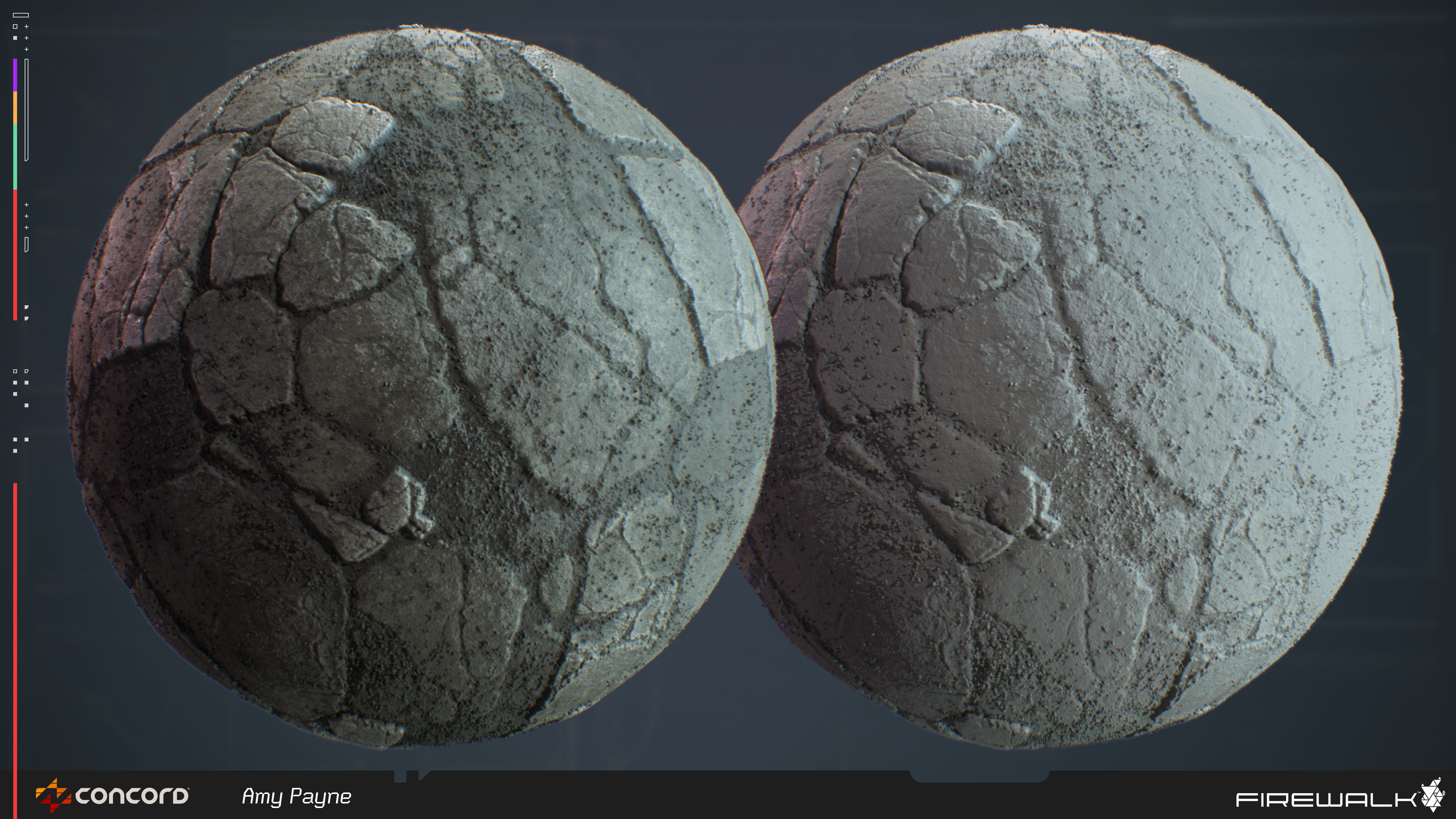 Damaged version of the stone pavers. We blended this with the non-damaged version to help age the map, and address tiling issues.