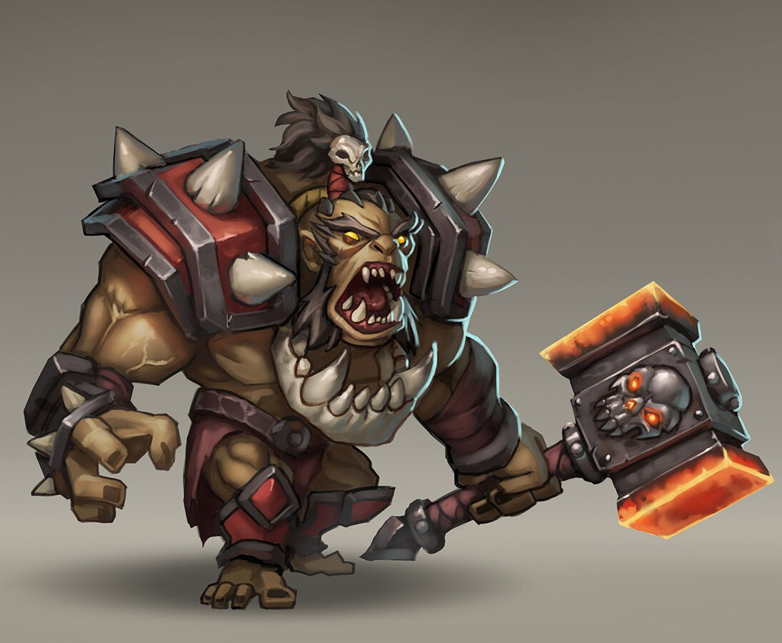 Stylized Orc Grunt Character concept art