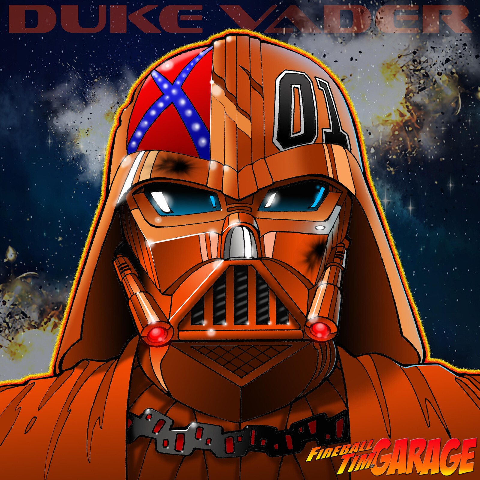 Duke Vader Automotive Pop Culture Concept Art by Fireball Tim Garage