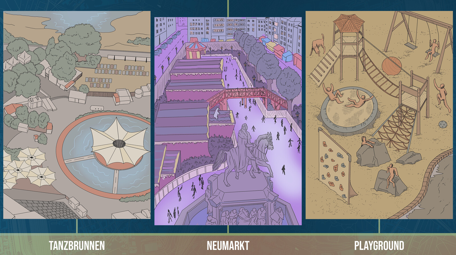 CA for levels (~ 50 planned). All levels are actual locations in Cologne, GER.