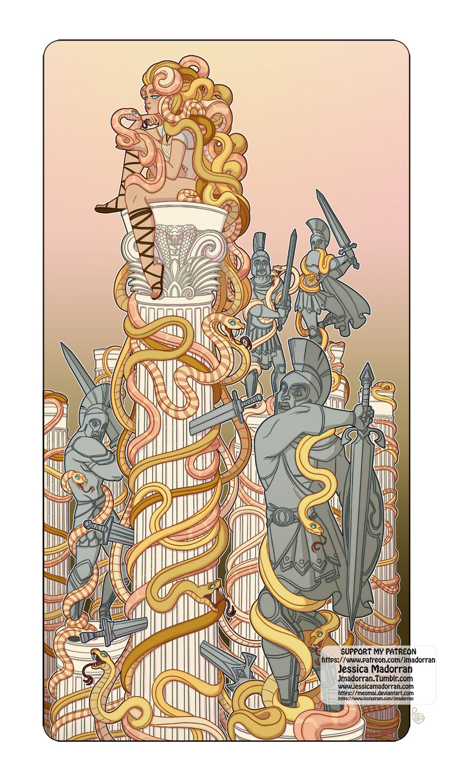 August 2024 Patreon - Twisted Rapunzel (Medusa) Illustration