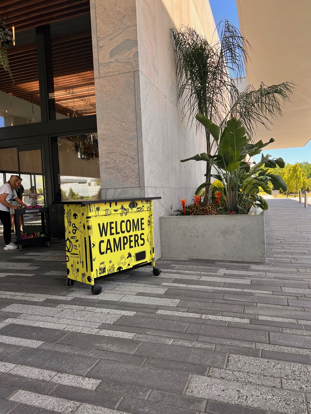 WELCOME CAMPERS cart for Education staff to welcome MG little guests. 

Illustration assets for Frederik Meijer Gardens &amp; Sculpture Park Summer Camp were created for digital, print, surface, and product designs.
