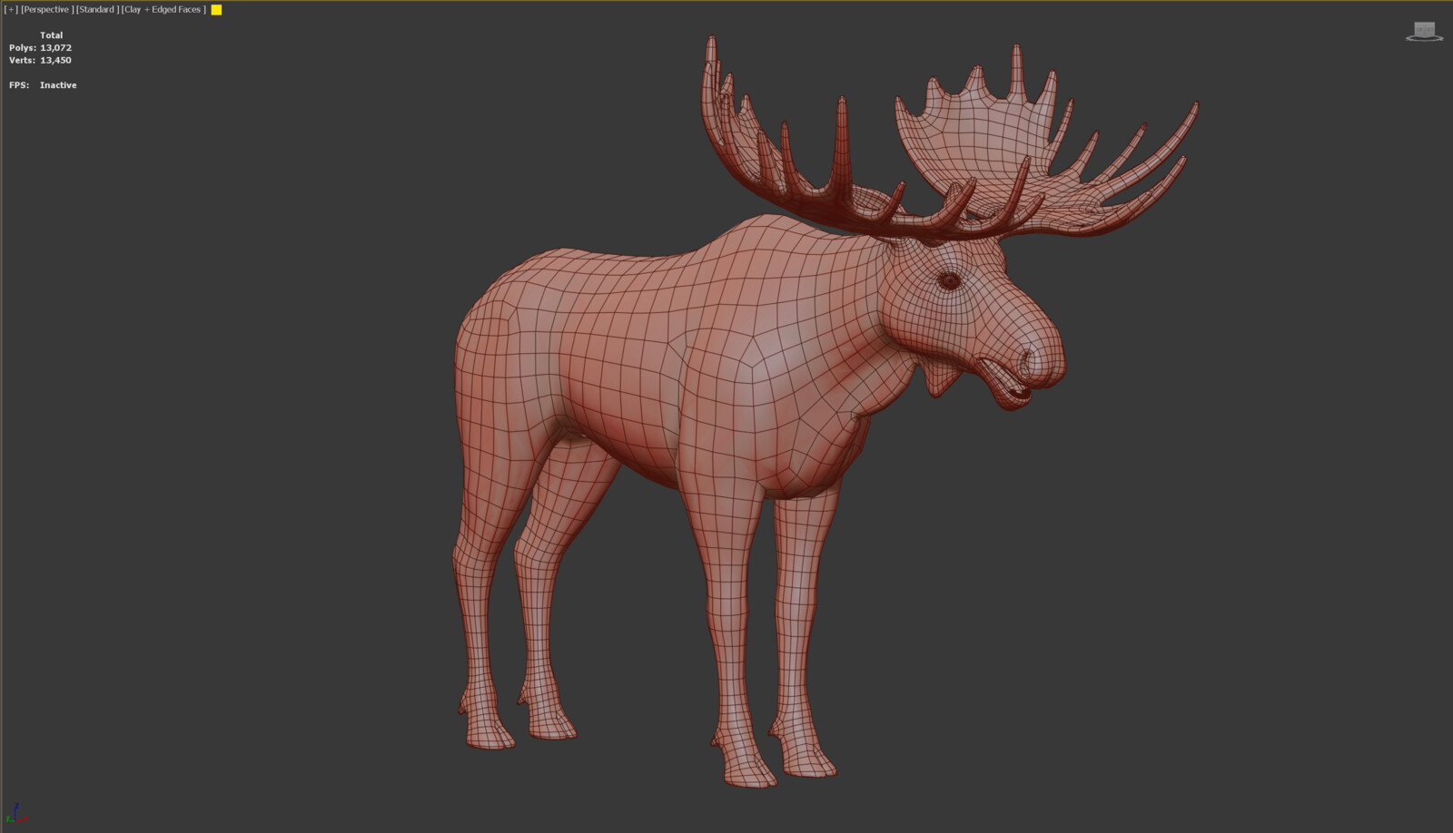 Moose Wireframe in 3Ds Max