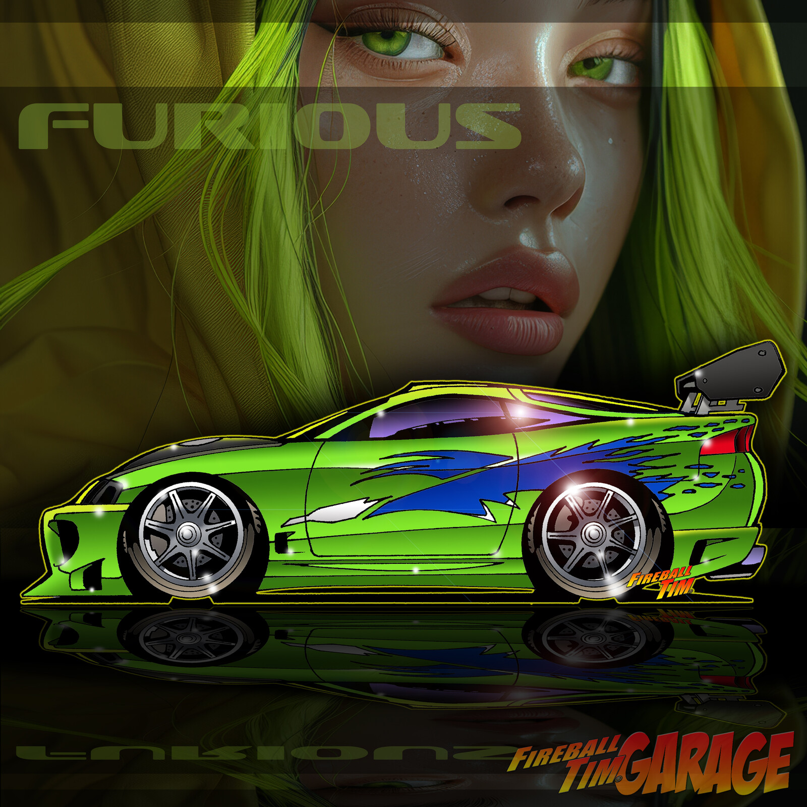 Fast and Furious Automotive Pop Culture Concept Art by Fireball Tim Garage