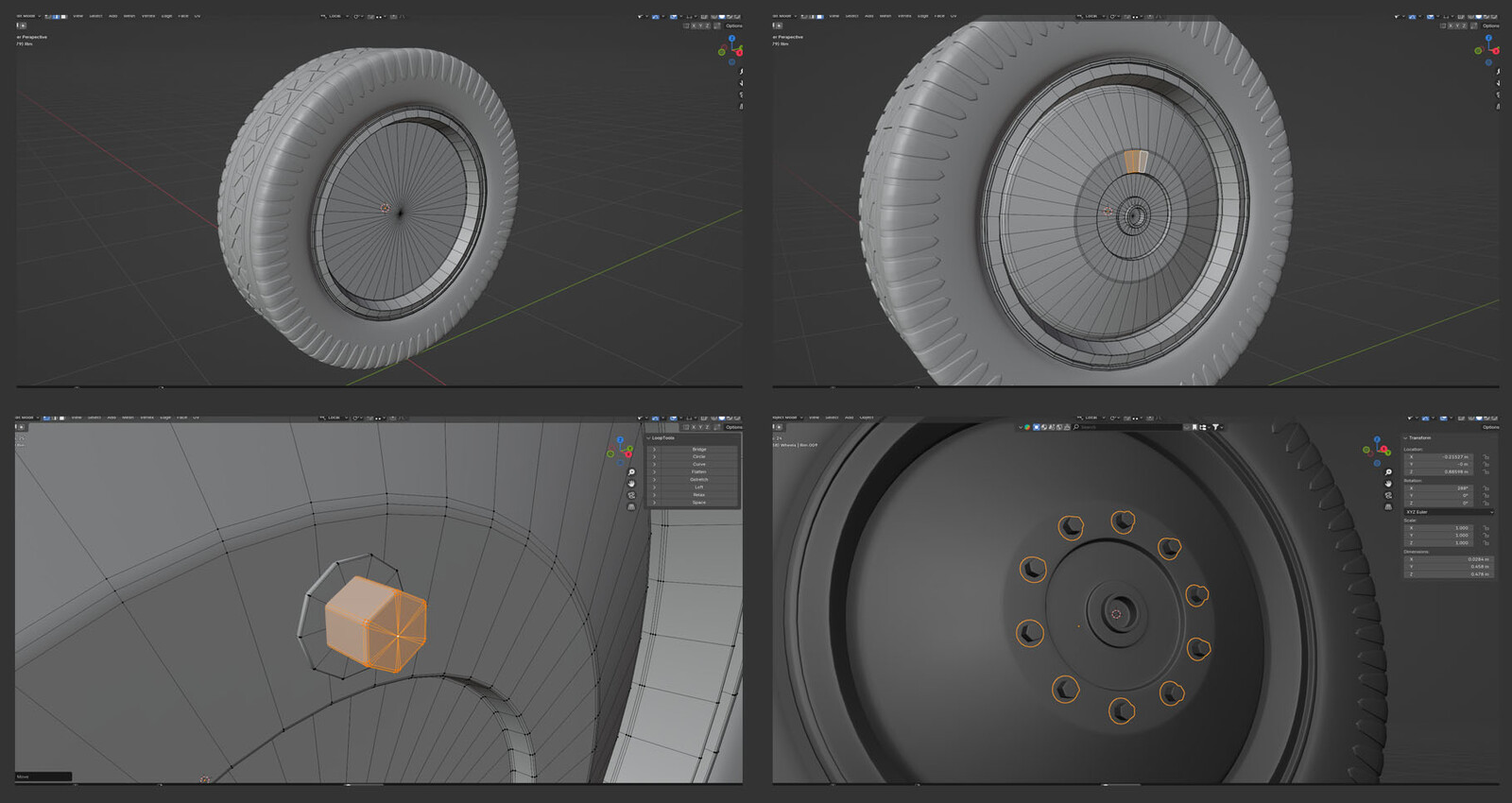 Wheel modeling