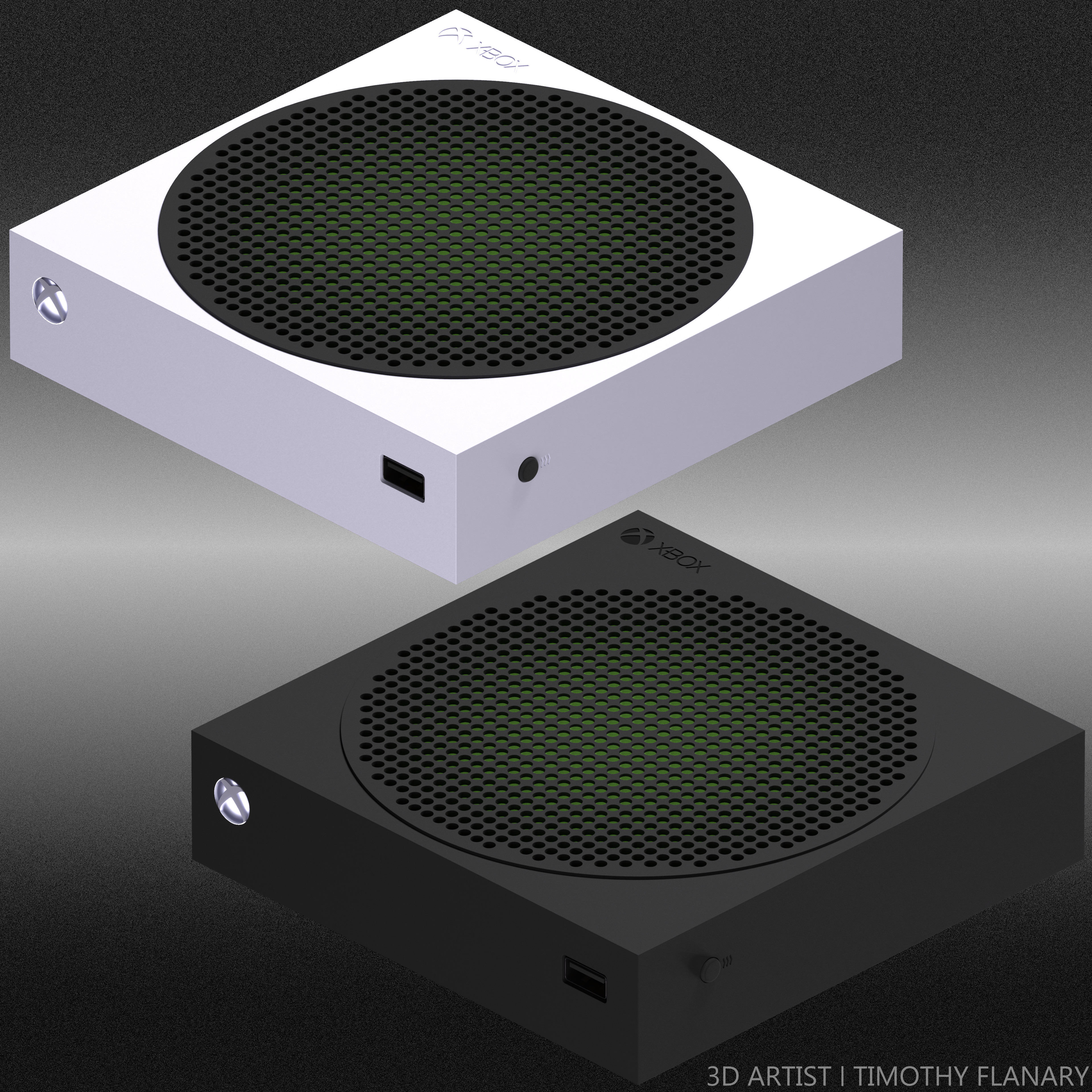 Top Angle Render (White + Black)