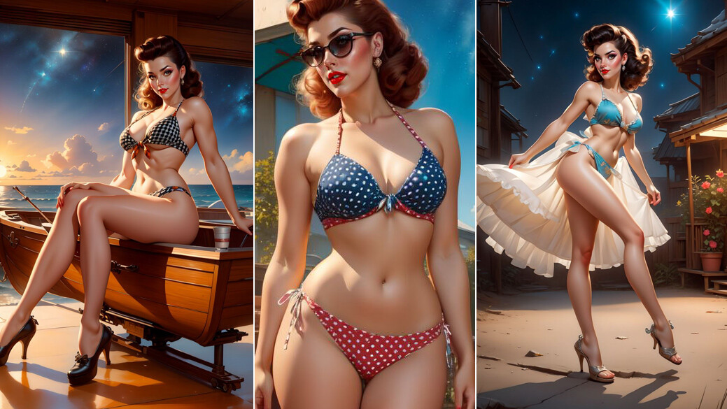 ArtStation - 497 Classic 50s Pin-Up Girls Bikini Beauties ArtStation - 497 Classic 50s Pin-Up Girls Bikini Beauties