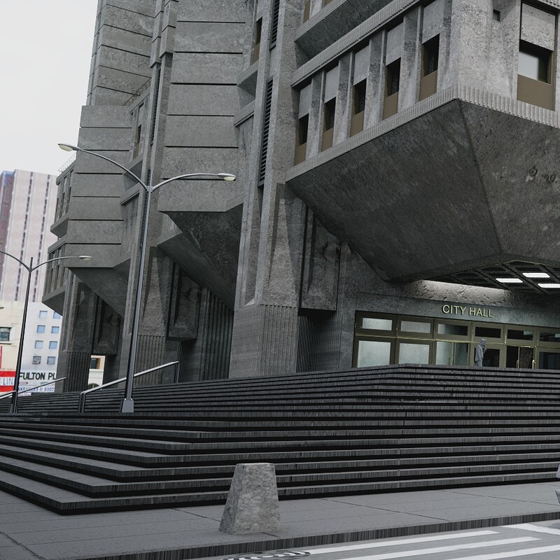 Brutalist Town Hall 