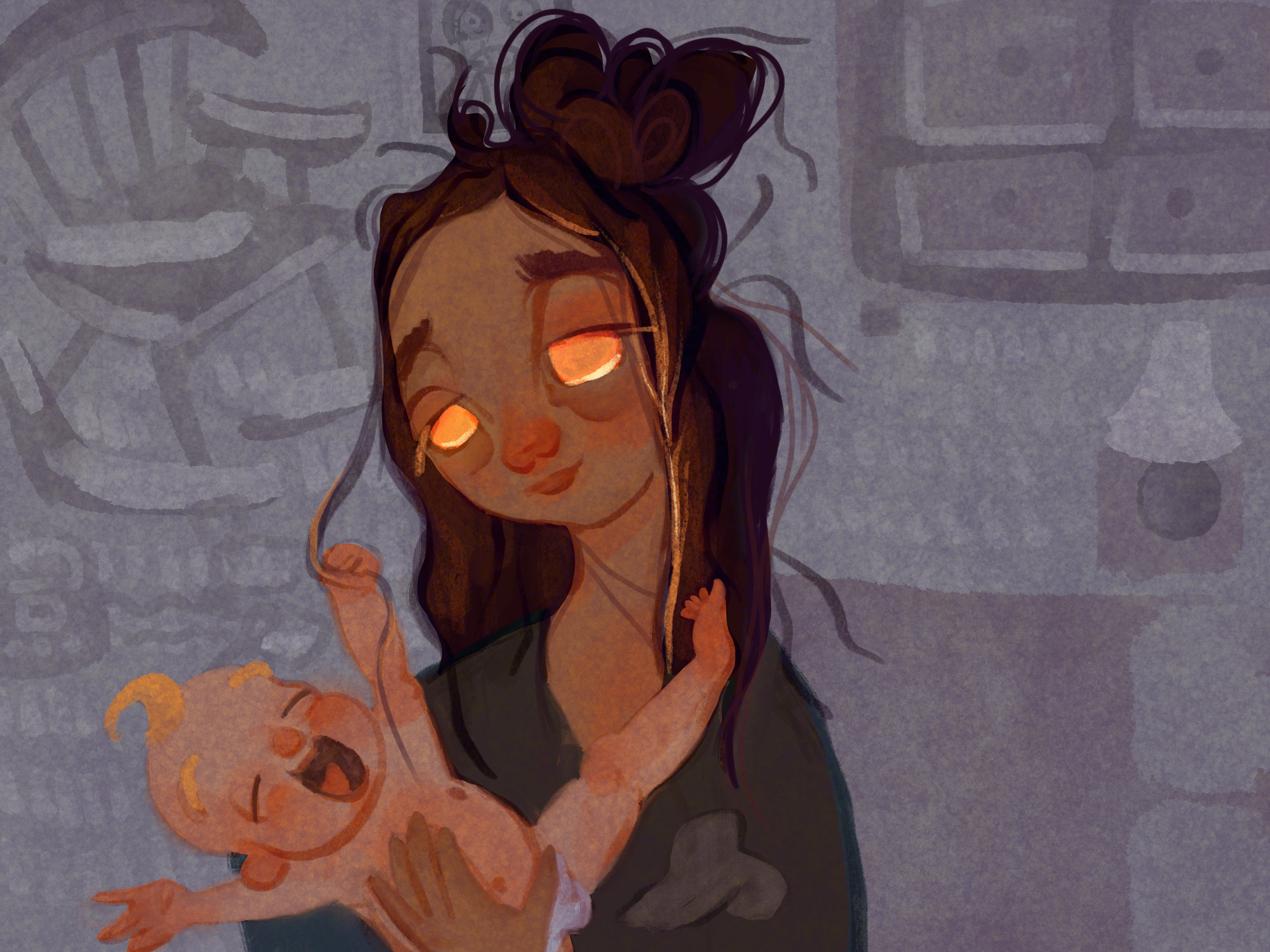 You won't sleep, so we'll draw instead. 