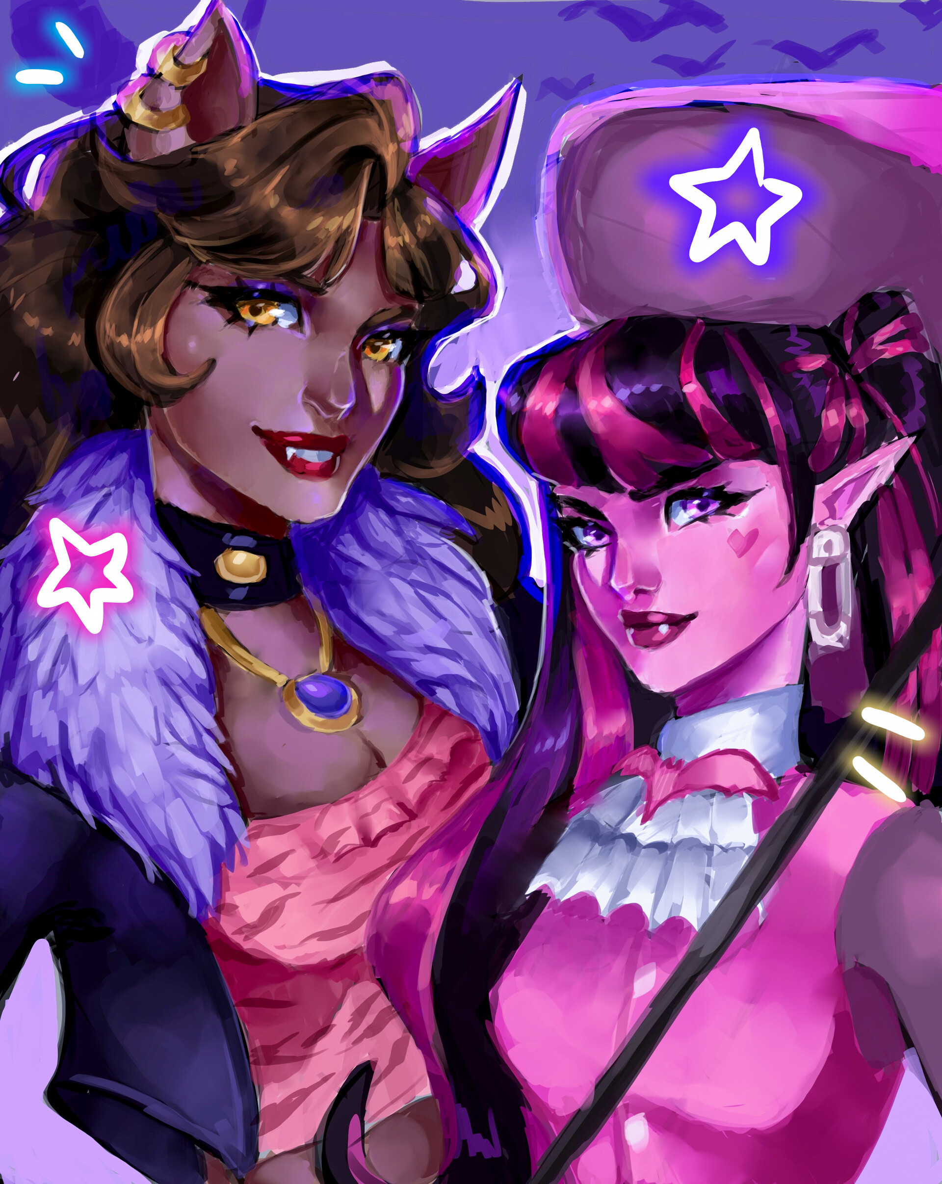 Monster high clawdeen x draculaura discount