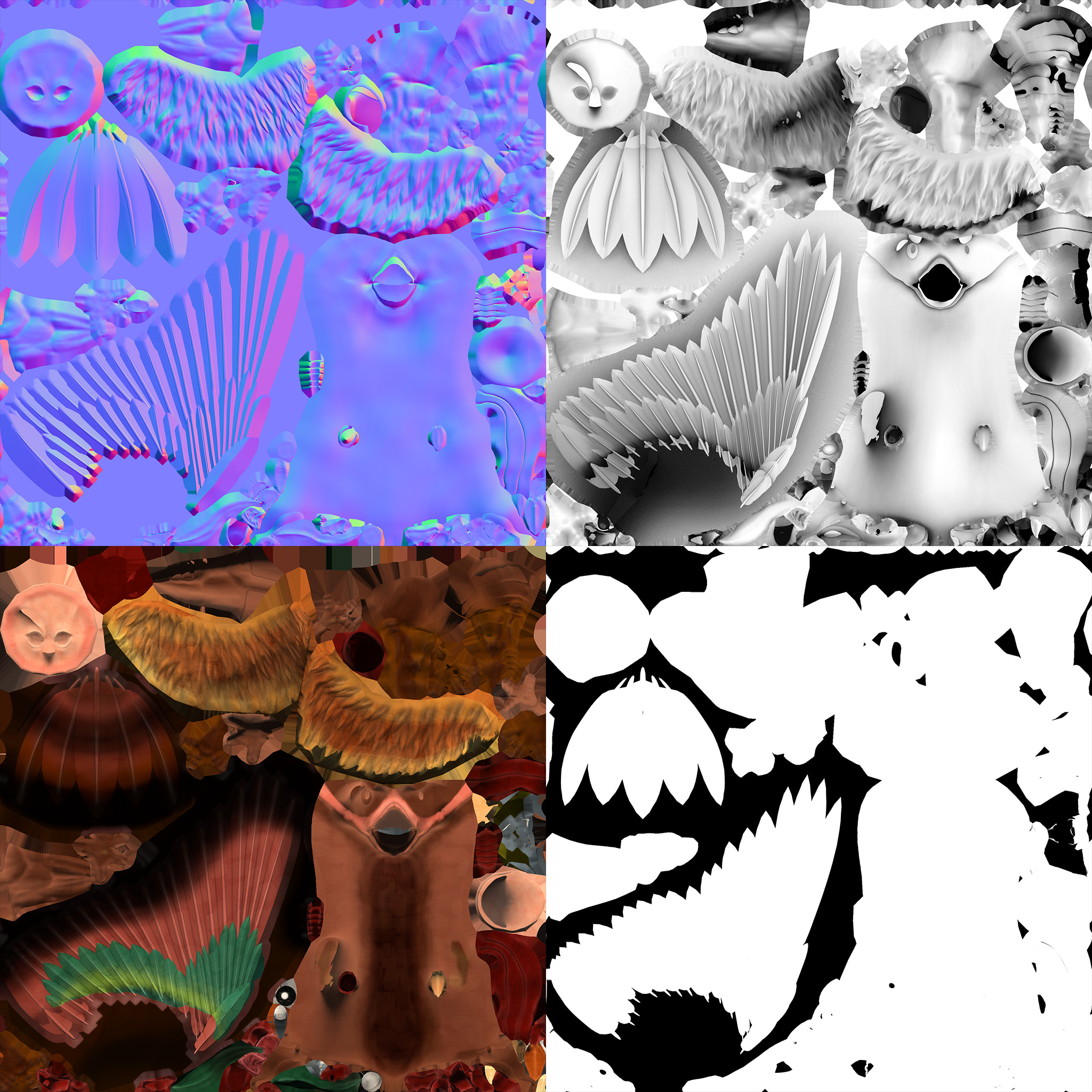 Owl Beast Creature Textures
