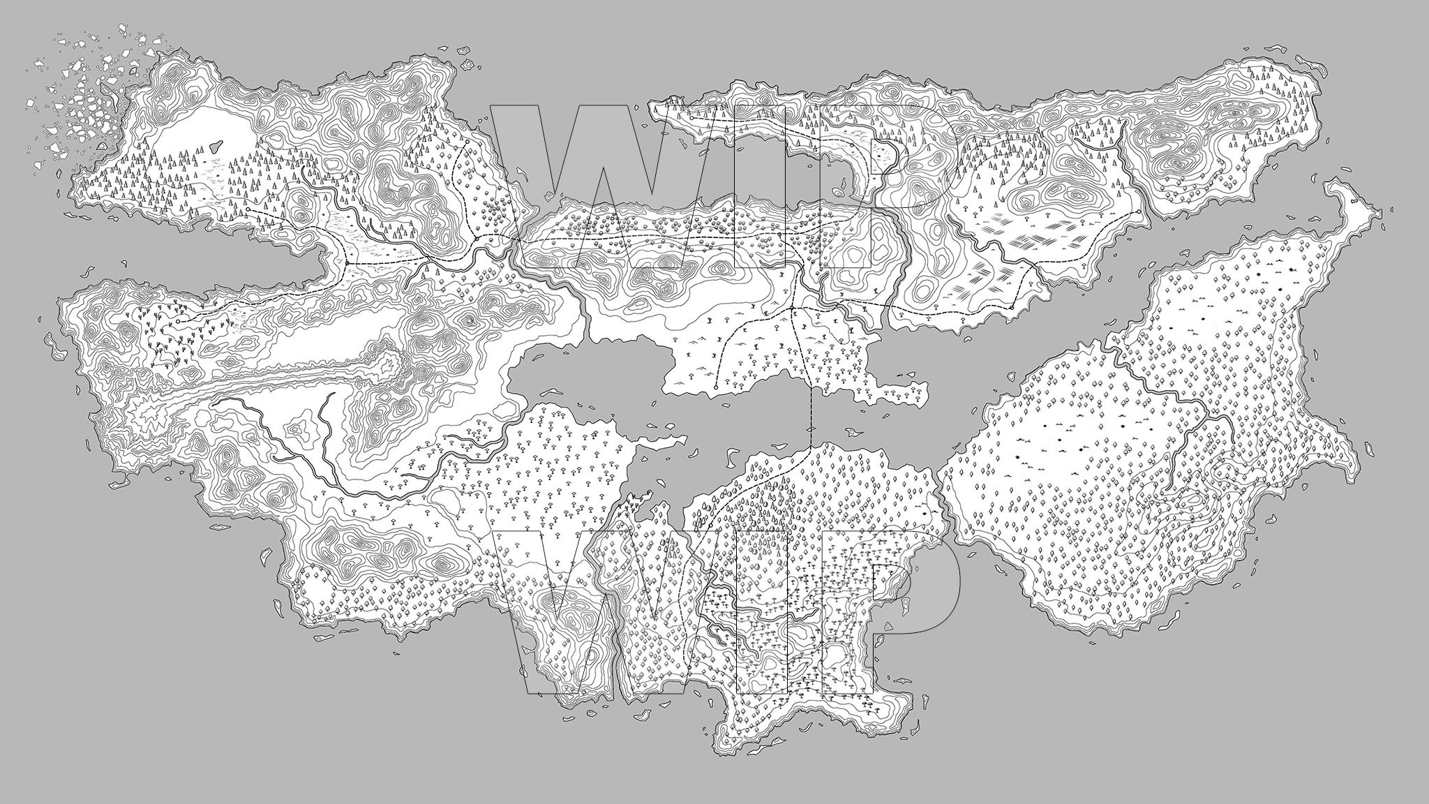 adding the rest of the landscape features