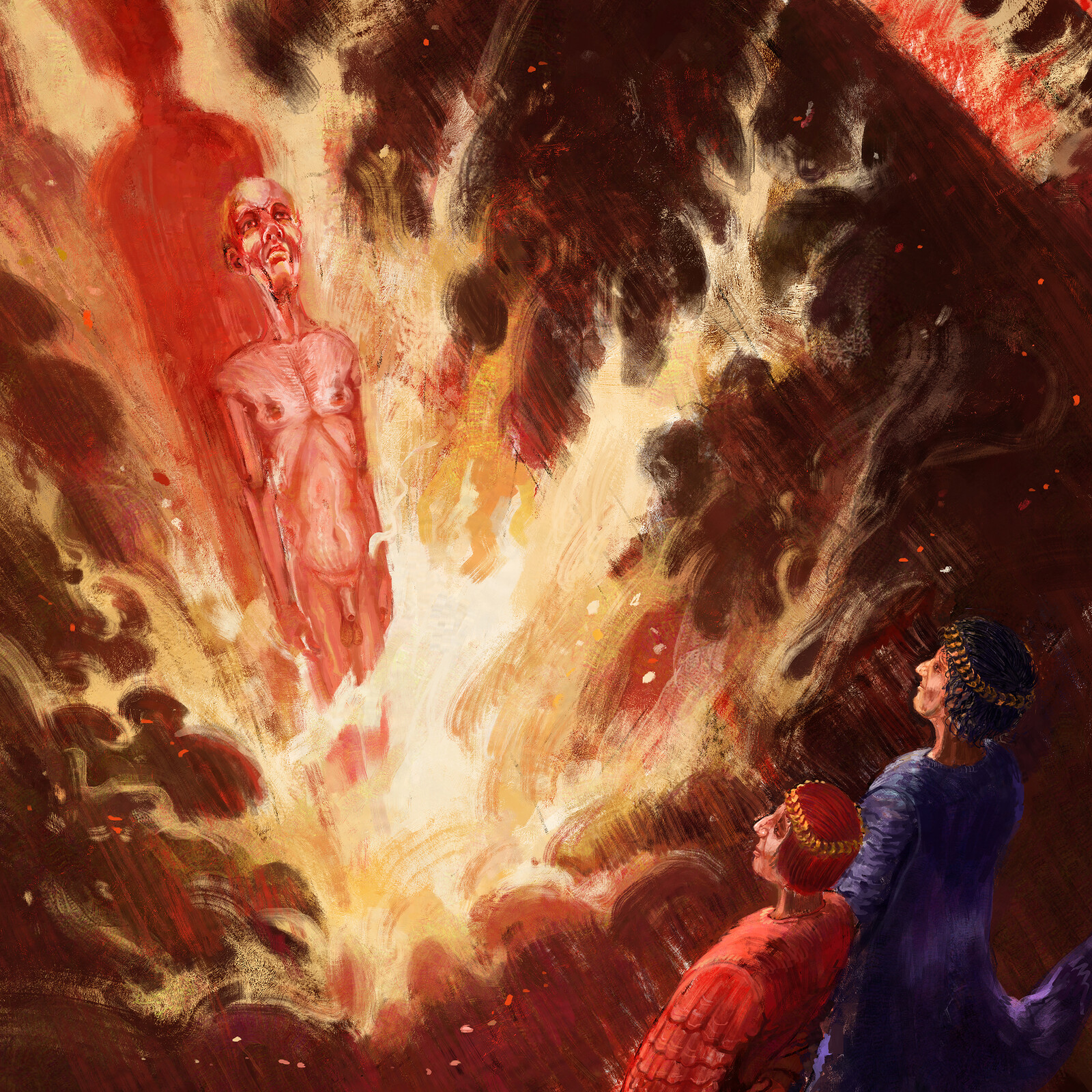 Farinata is a majestic soul and he appears prouder and bigger and rises above the flames, he seems to hold all Hell in disrespect, Virgil instructs Dante - "Mind how you speak to him"