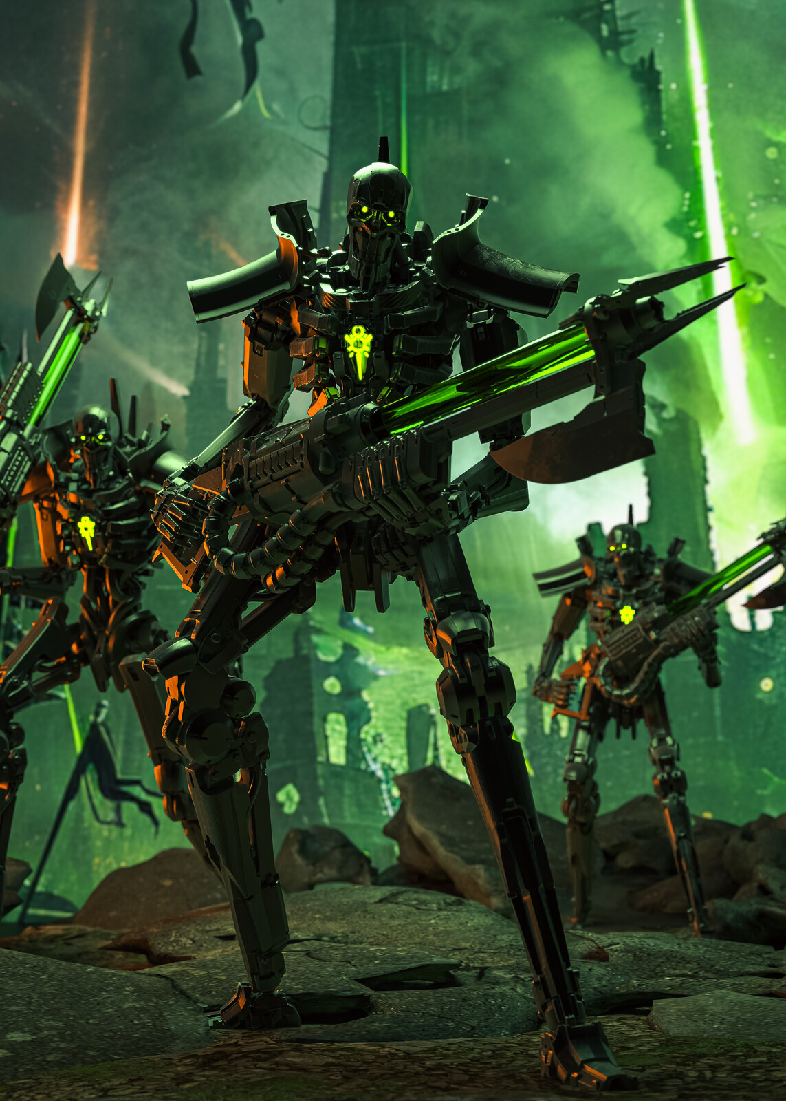 MTG Proxies - Necron Warriors and Valgavoth