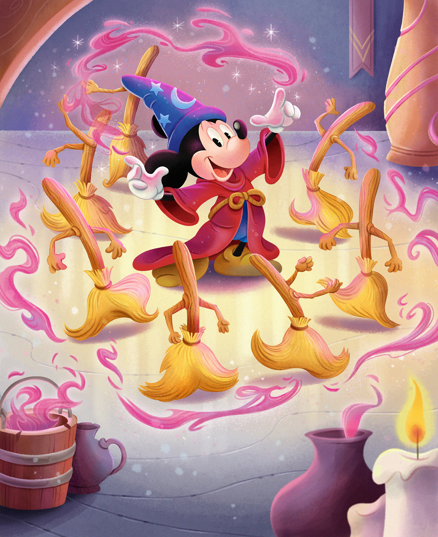 ArtStation - Mickey Mouse Apprentice Sorcerer - Disney LORCANA FAN ART
