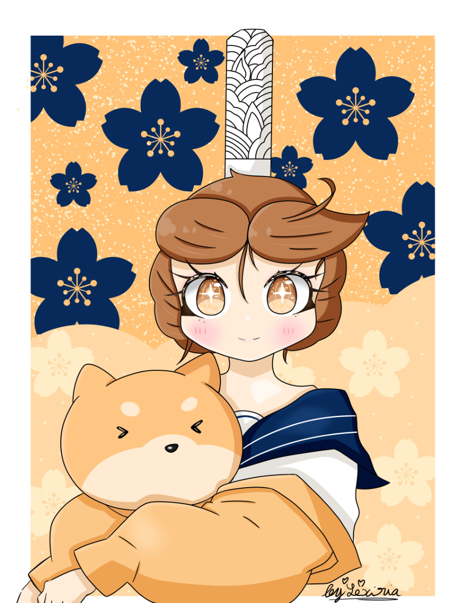Bigouden girl with Shiba Inu