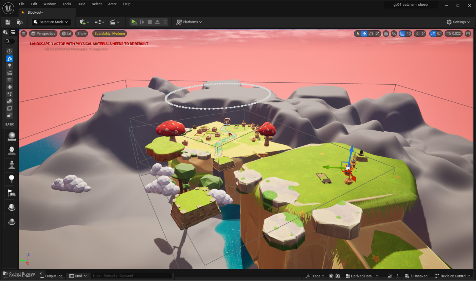 Level Prototype 01 in Unreal Engine