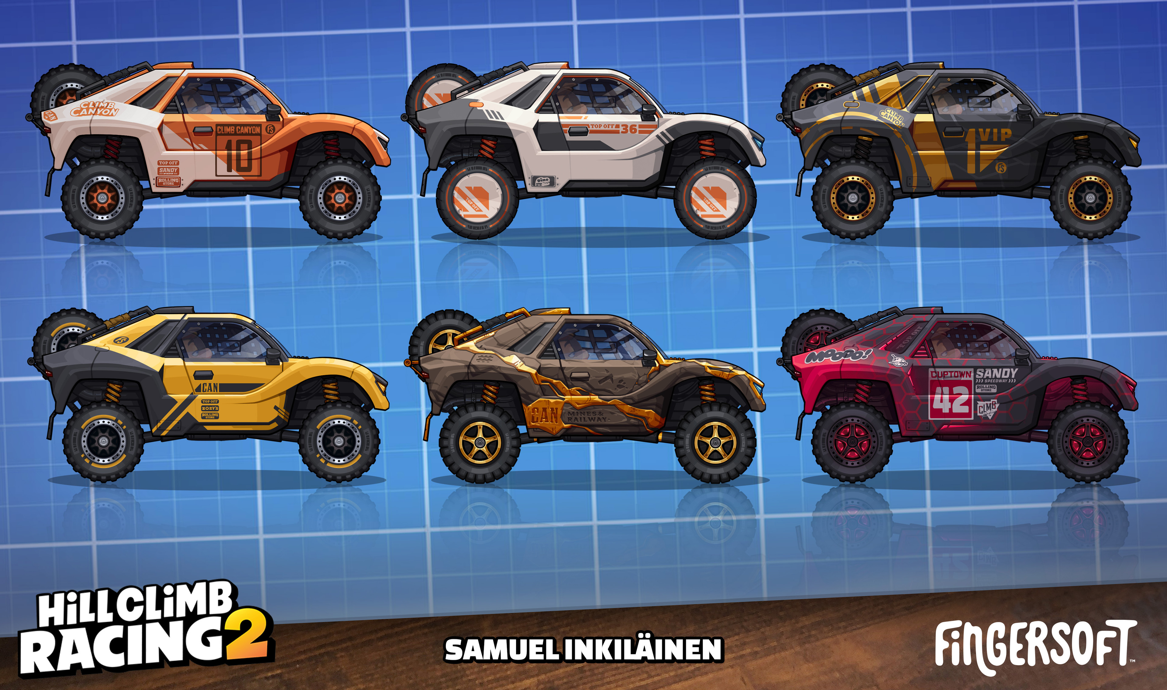 Some of the skins I created for the launch of the vehicle.